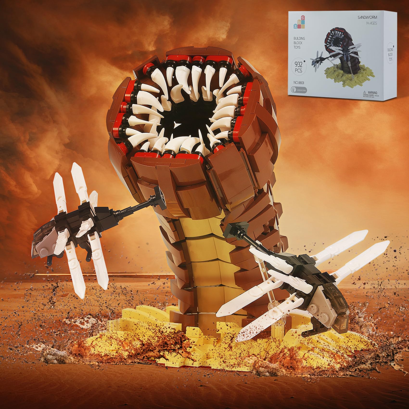 Amazon.com: 932PCS Sandworm Monster Construction Building Set with