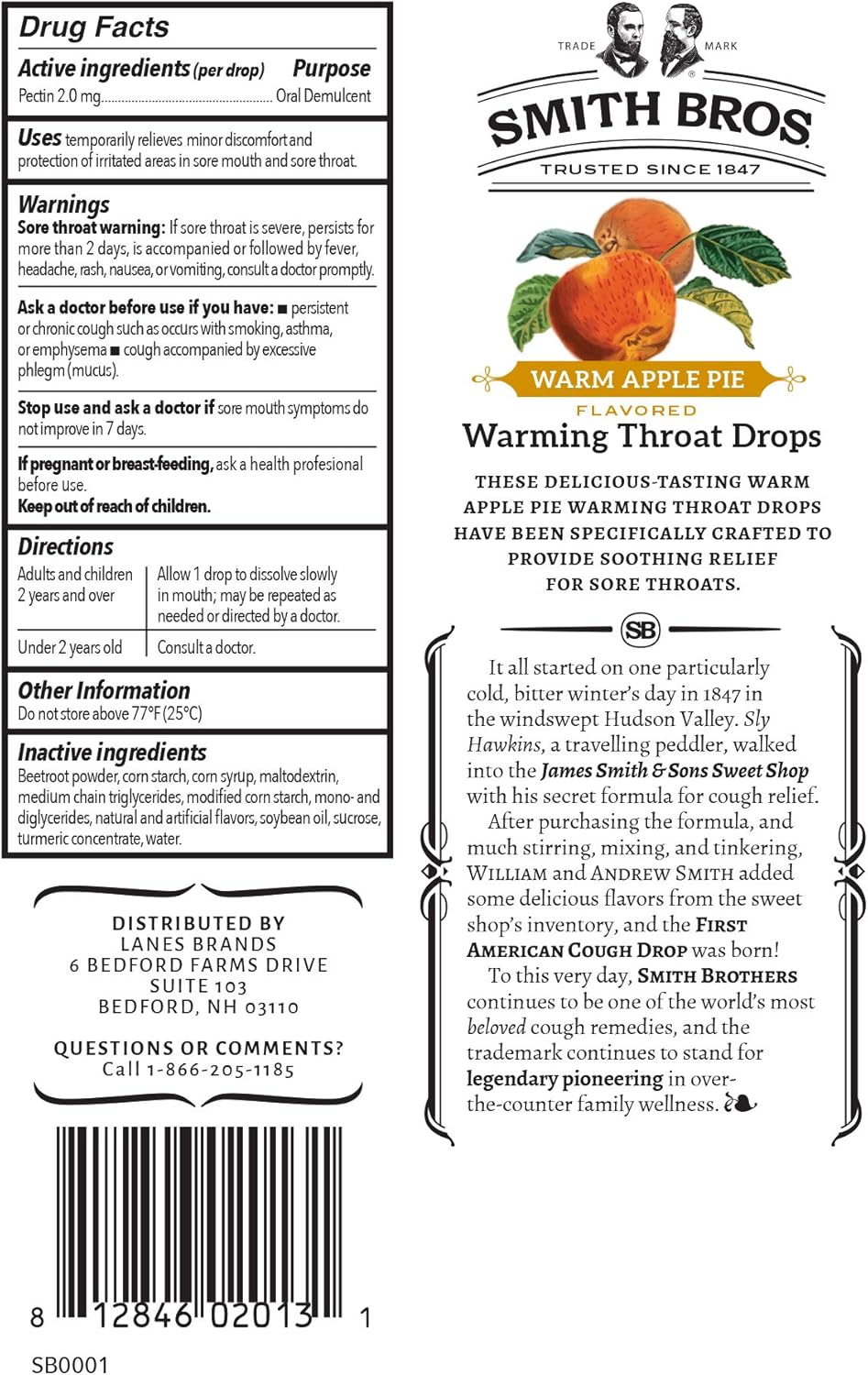 Smith Brothers Pastillas para el dolor de garganta con pectina