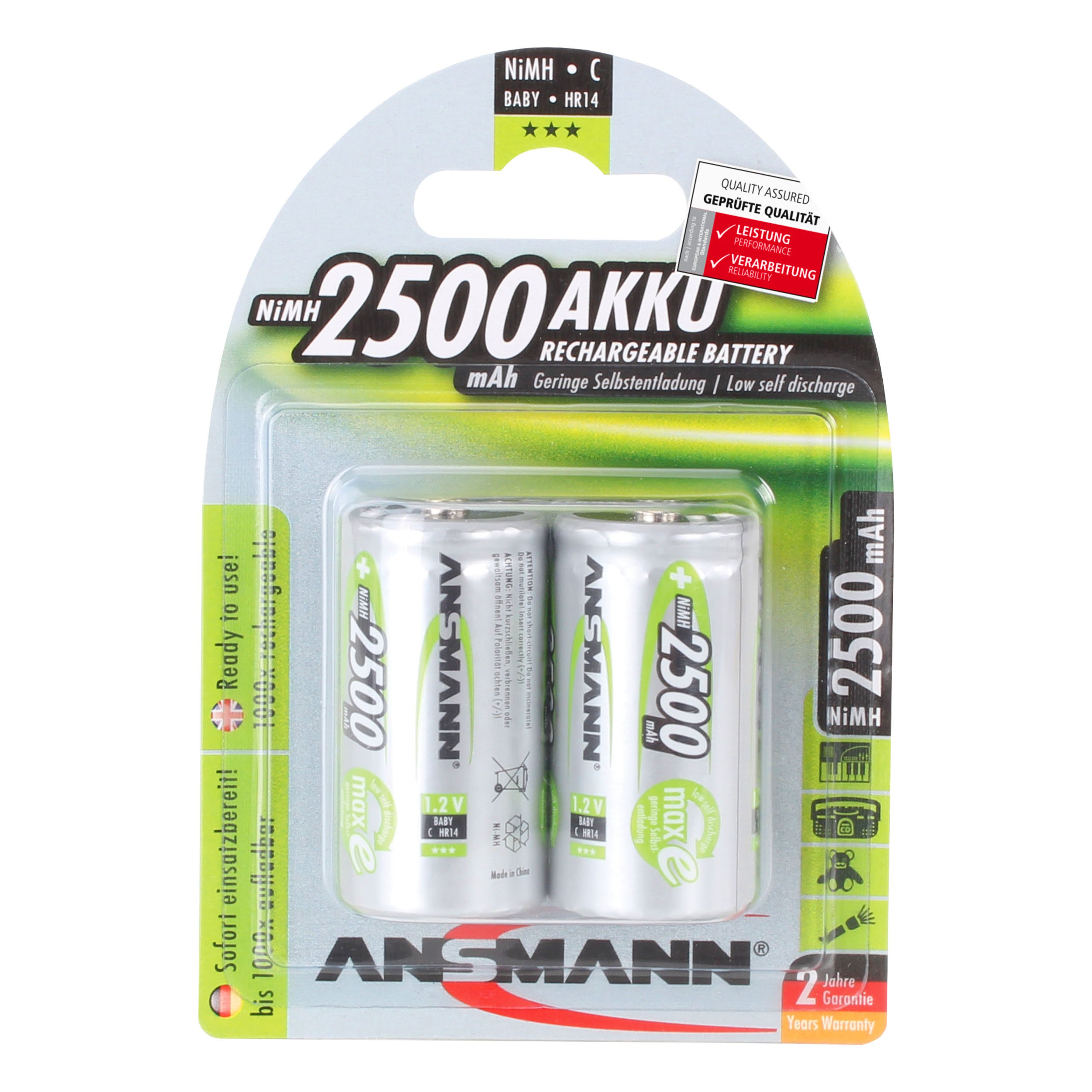 Ansmann - Cargador para 4 Pilas AA/AAA con USB