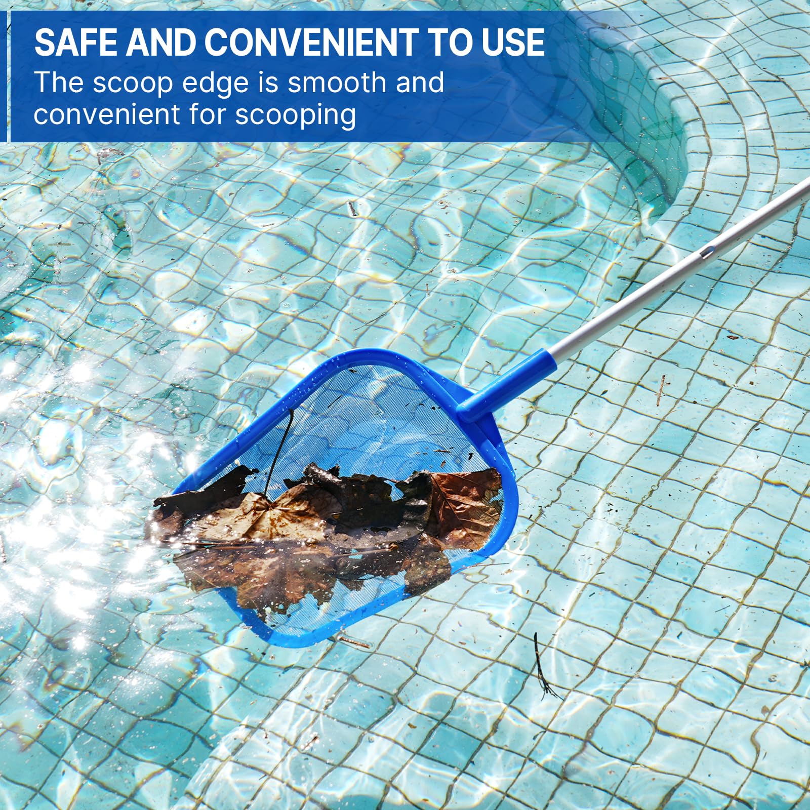 Red de piscina de 5 pies con 5 secciones de poste de aluminio de conexión