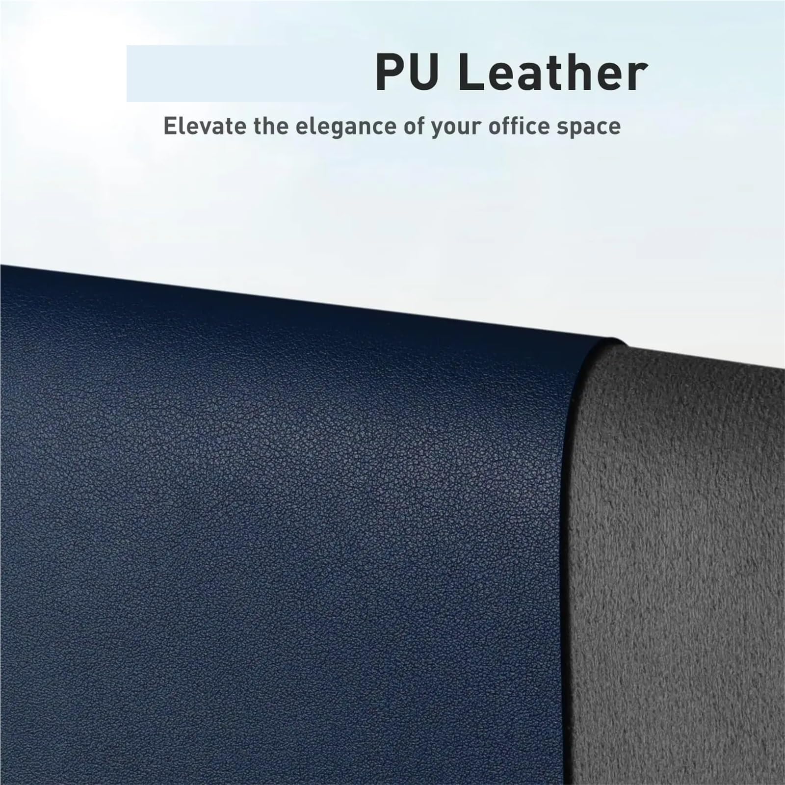 Schreibtischunterlage, Schreibtischunterlage fürs Büro, großes Mauspad, wasserdicht, rutschfest, PU-Leder, Schreibtischunterlage for Büro und Zuhause Für Büro und Zuhause(Black,100X50 cm)