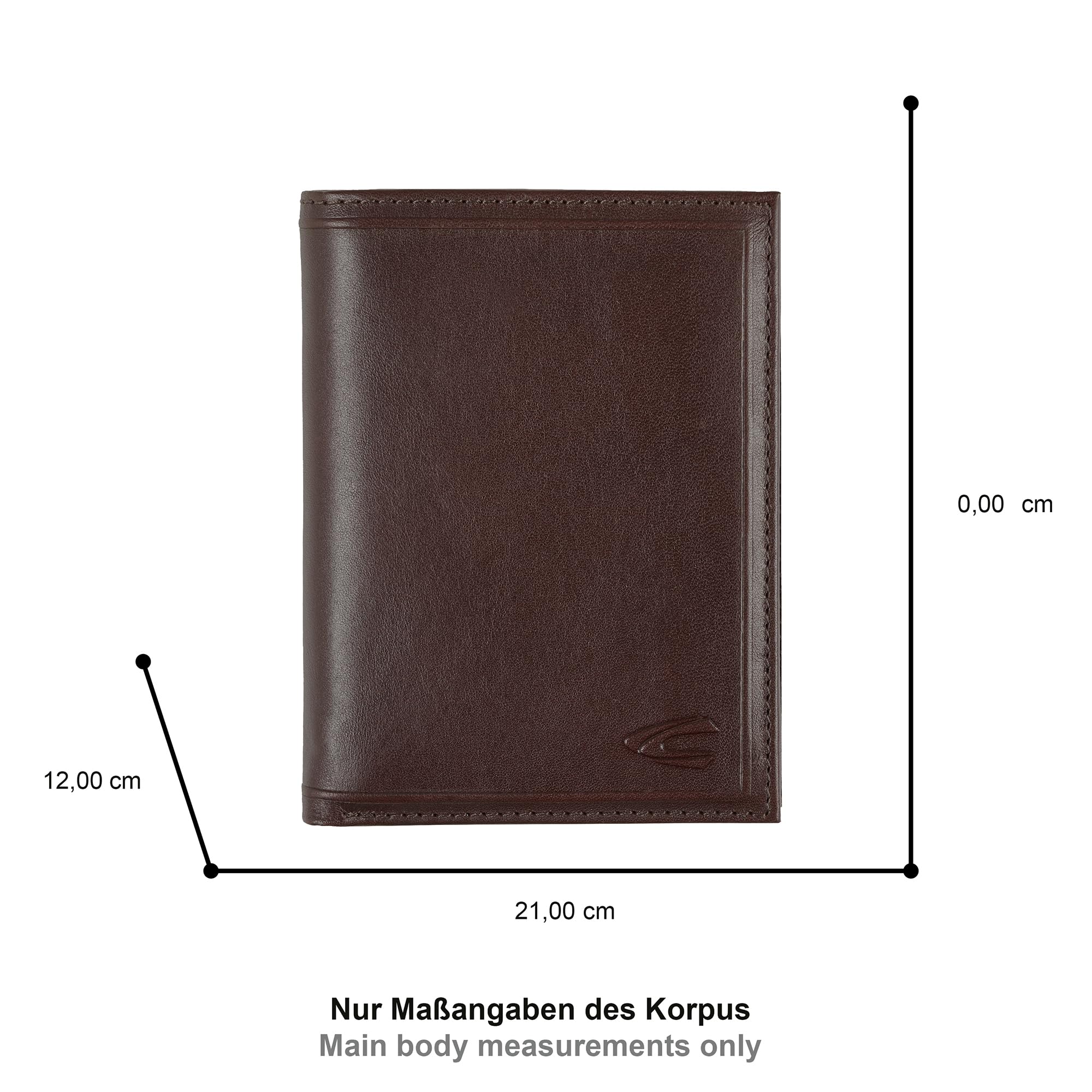 camel active Wood Herren Geldbörse Hochformat Mittelgroß Braun
