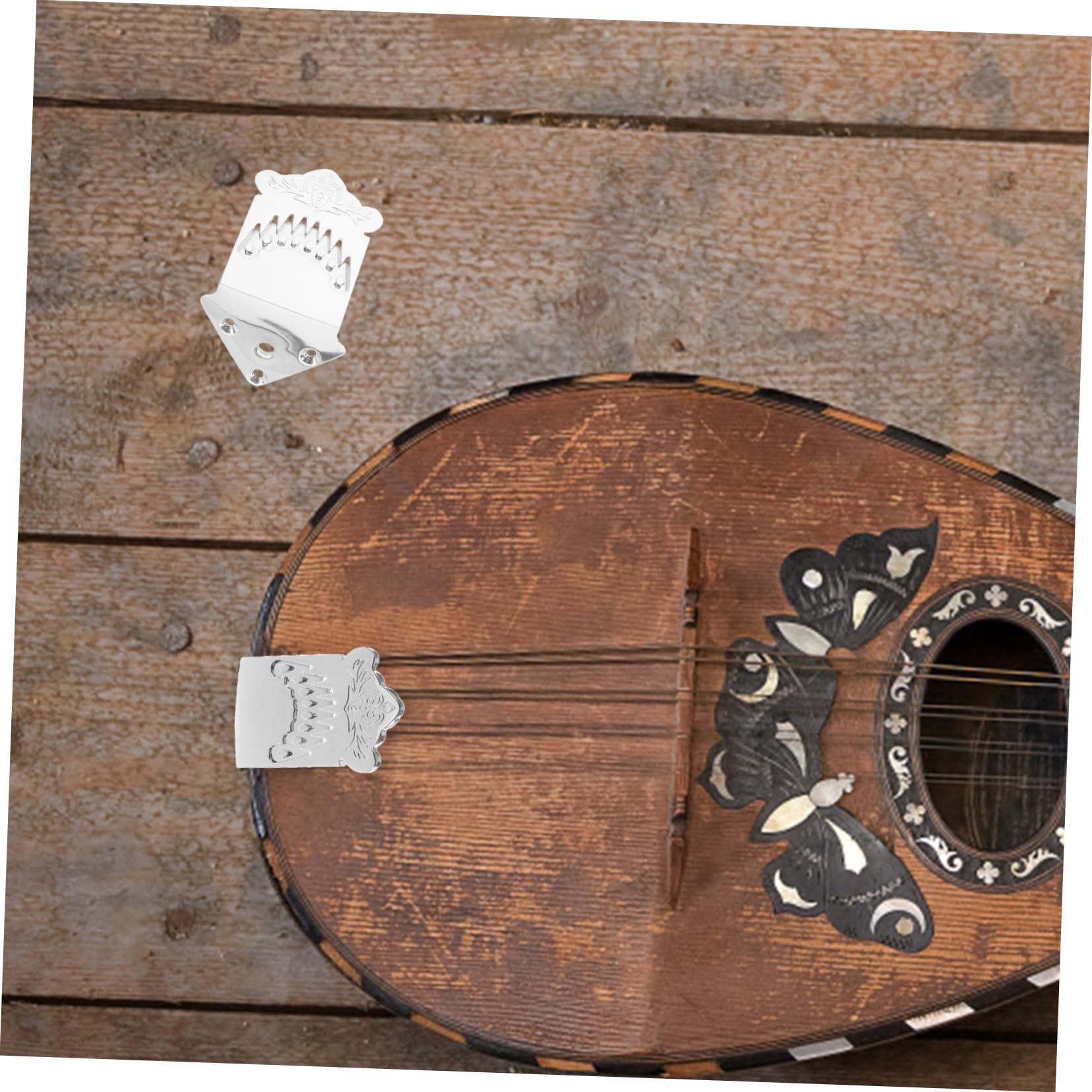 HEMOTON 4sätze Mandolin Tailpiece Zubehör Saiten Mit Schrauben -finish Langlebig Und Installieren Für Klaren Und Verbesserte Spielbarkeit