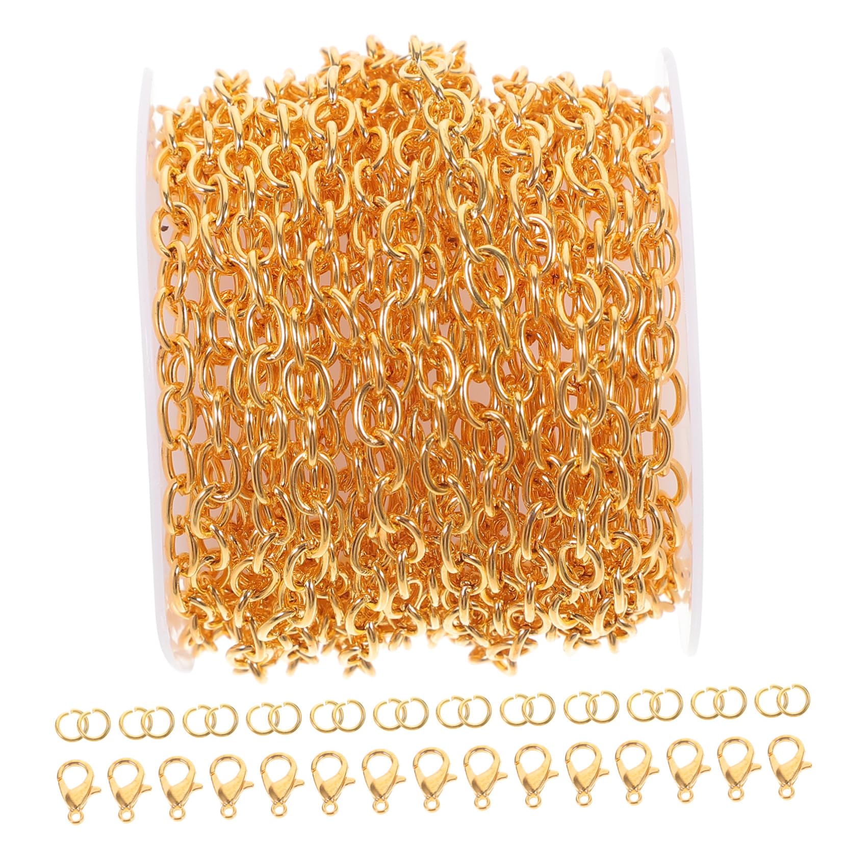 NUOBESTY 5sätze Schmuckkette Karabiner Und Sprungringen Für -schmuckherstellung Goldene Kreuzkette Für Und Armbänder Installieren Langlebige Materialien