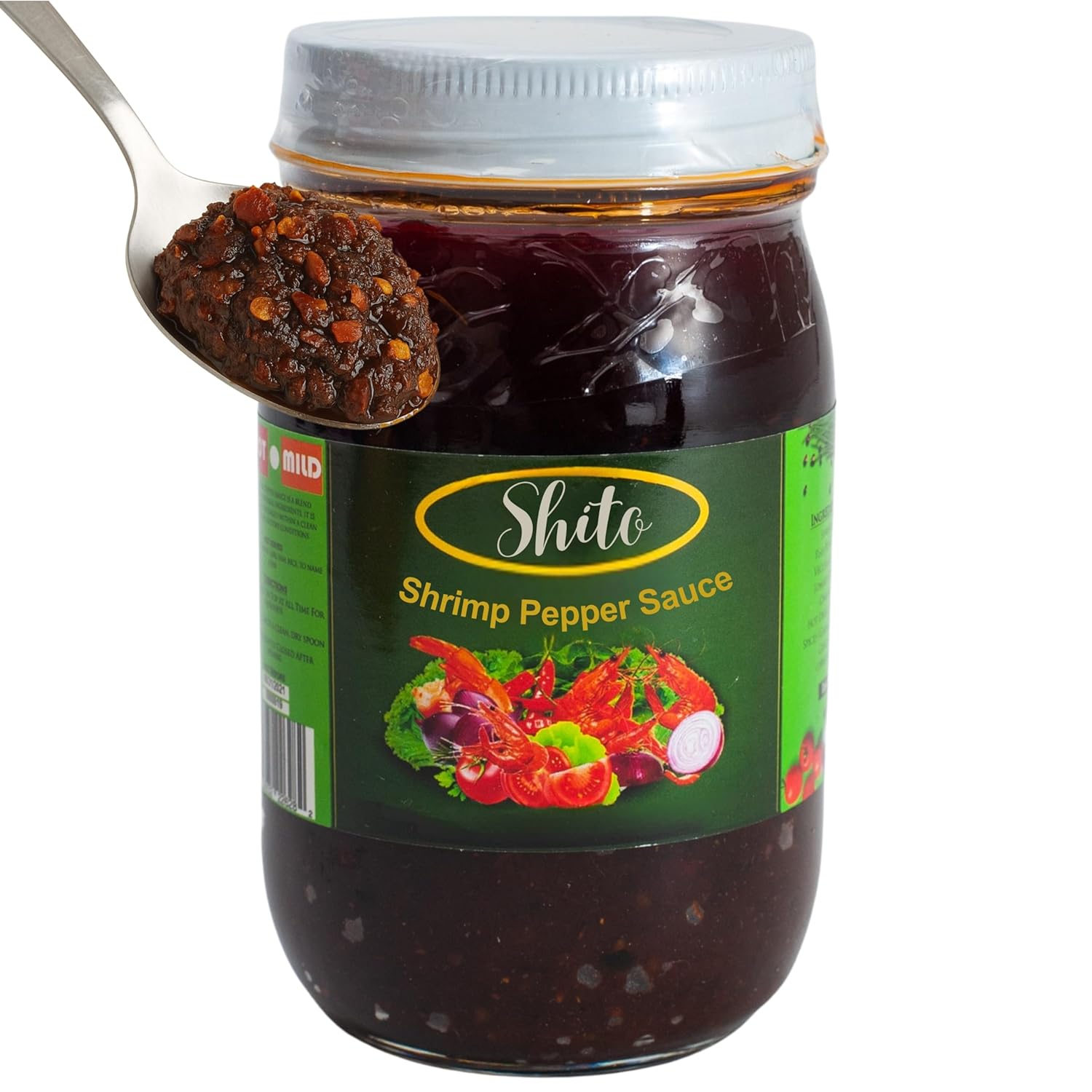 Special Shito | Shrimp Sauce Hot Sauce | Ghana Shito |Premium Blend of Shrimp | Fish Powder |Spices & Hot Dried Pepper (16oz Mild)