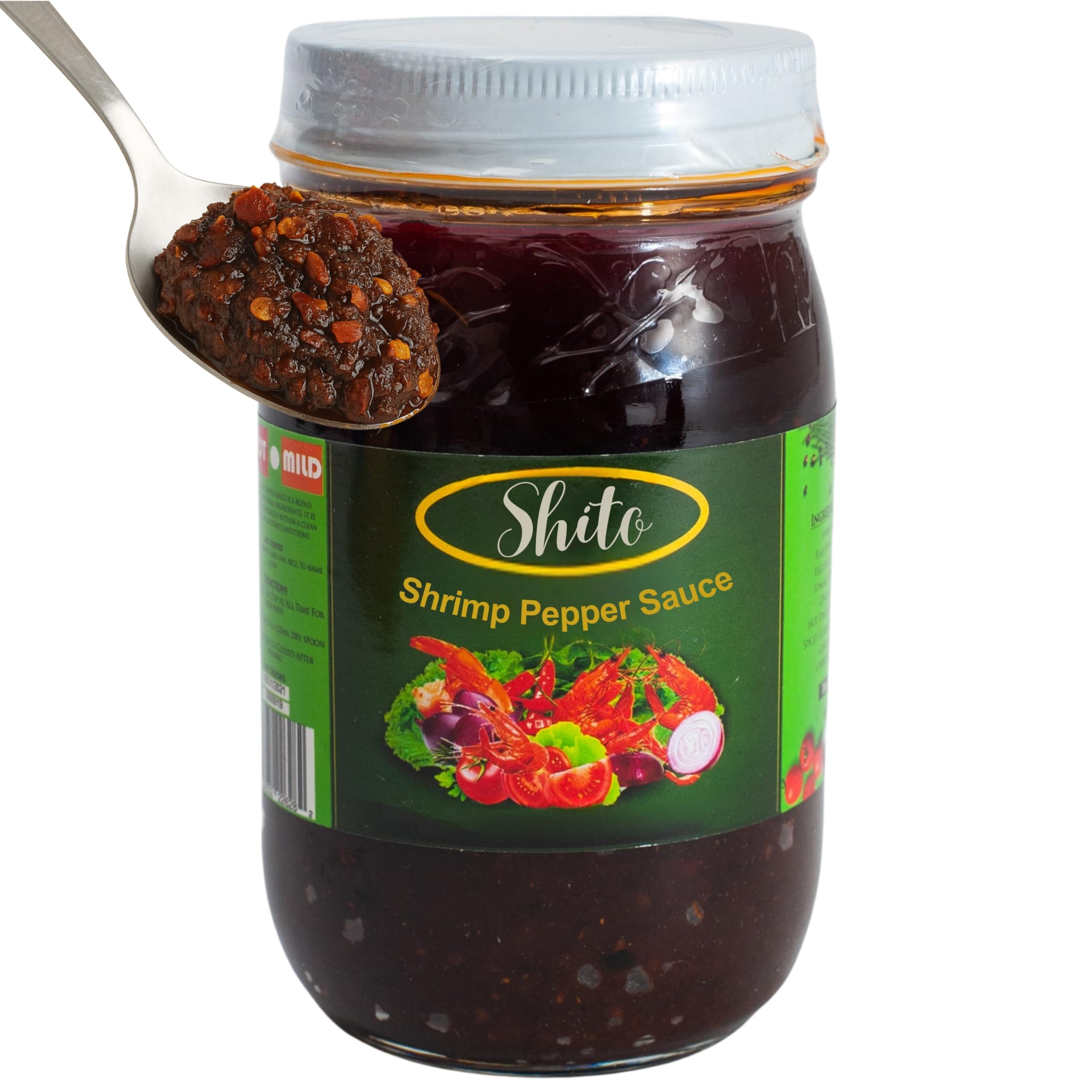 Special Shito |Shrimp Sauce Sauce, Ghana Shito |Premium Blend of Shrimp | Fish Powder |Spices & Hot Dried Pepper (16oz Hot)