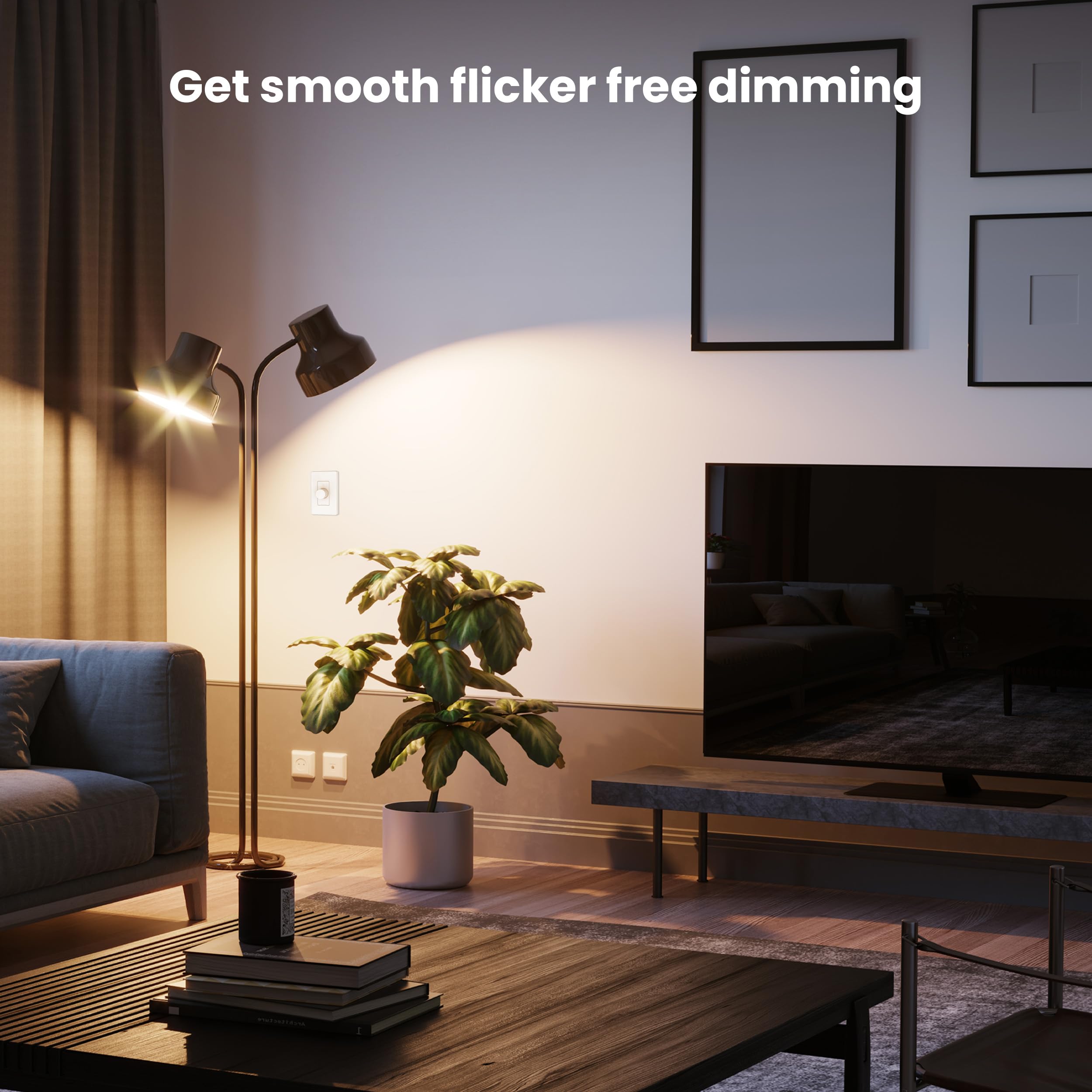 Feit Electric Smart WiFi Drehdimmer Schalter, einpolig/3-Wege/4-Wege, funktioniert mit Alexa & Google Assistant, TRIAC Dimmen, EZ Bluetooth Pairing, App-Steuerung, Neutraldraht erforderlich, DIM