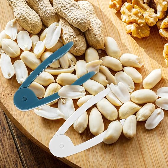 2pcs Peanut Peeling Tool Household Sheller Plastic with Ergonomic Design and Quick Shell Opening Workmanship Smooth Lines for Kitchen and Travel Nut Cracking