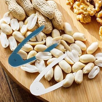2pcs Peanut Peeling Tool Household Sheller Plastic with Ergonomic Design and Quick Shell Opening Workmanship Smooth Lines for Kitchen and Travel Nut Cracking