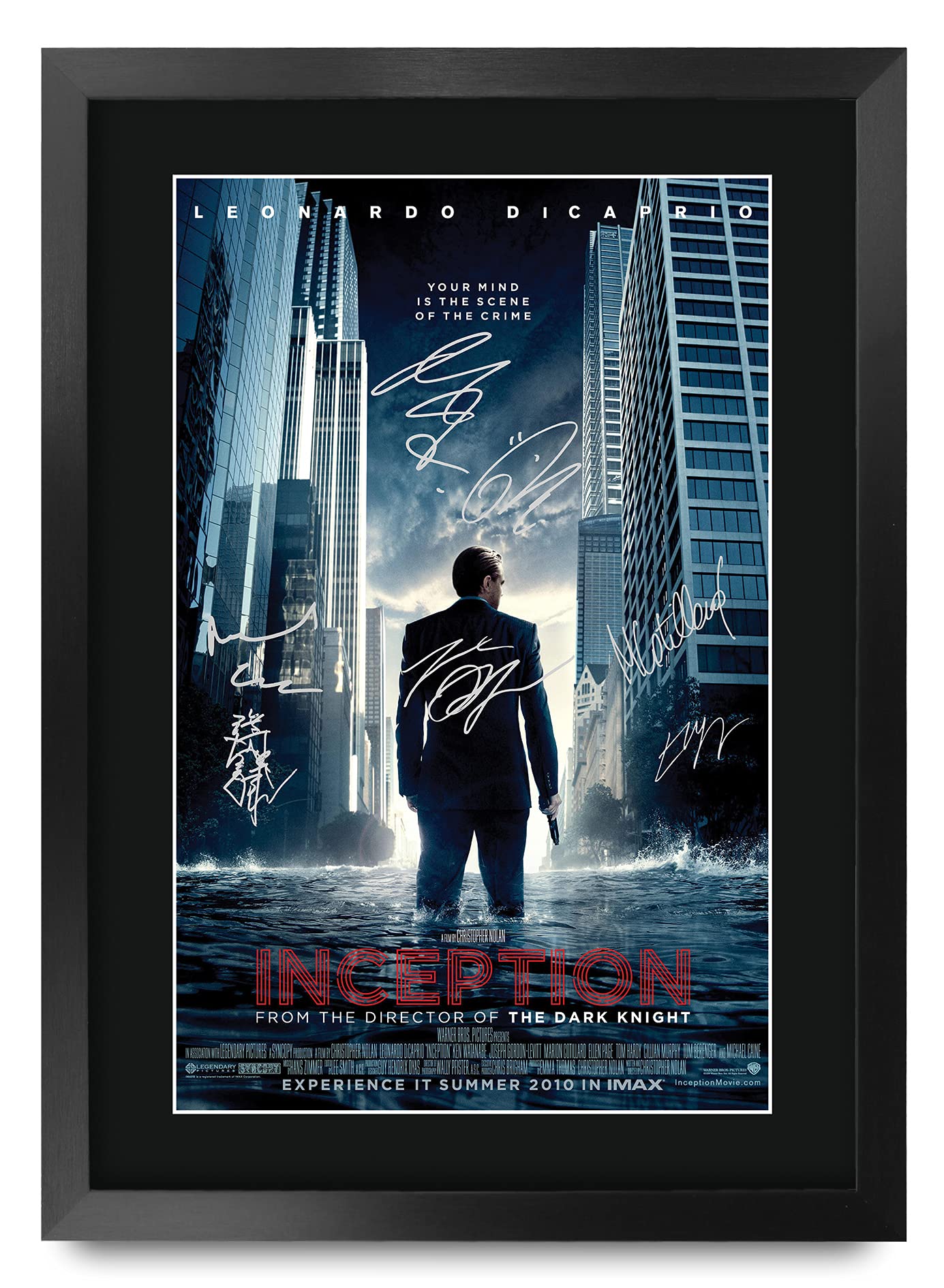 HWC Trading Inception A3 Gerahmte Signiert Gedruckt Autogramme Bild Druck-Fotoanzeige Geschenk Für Leo Dicaprio Filmfans