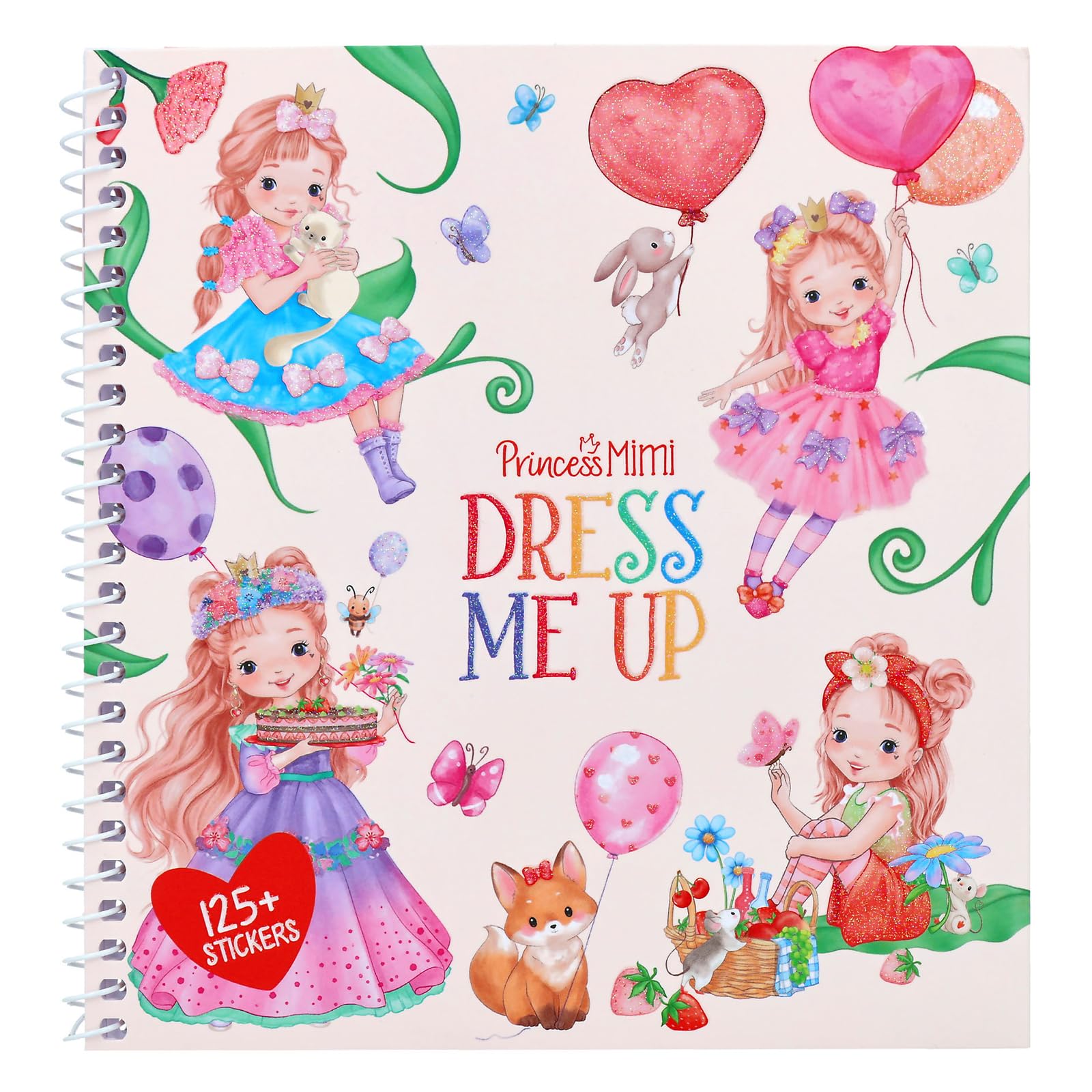 Depesche 14382 Princess Mimi Dress Me Up Sticker Book with 24 Pages Princess Motifs to Design Yourself Includes 10 Sticker Sheets