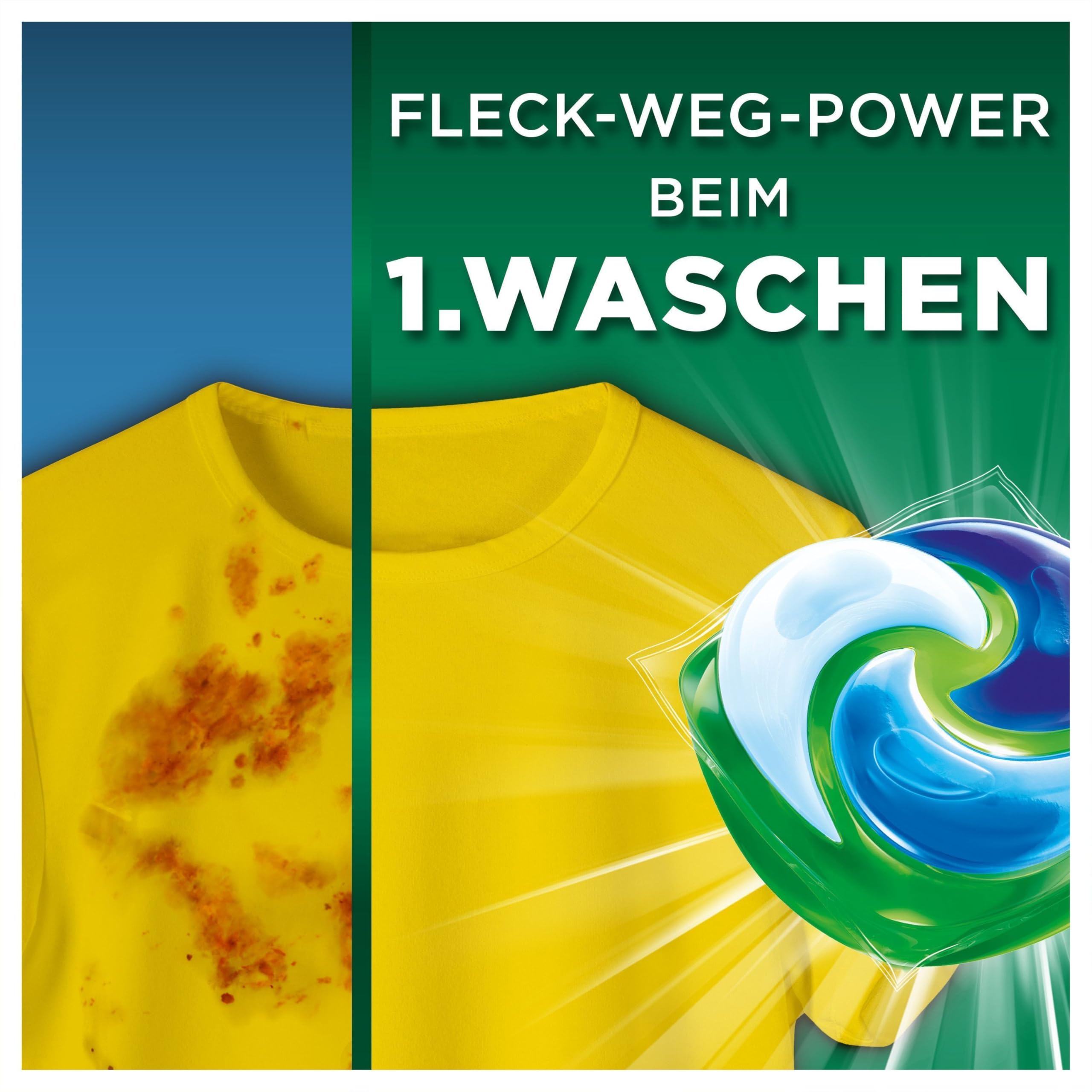 Ariel Waschmittel Pods All-in-1, Flüssigwaschmittelkapseln 100 Wäschen, Color+, Fleck-Weg-Power ab der 1. Wäsche, selbst in kaltem Wasser