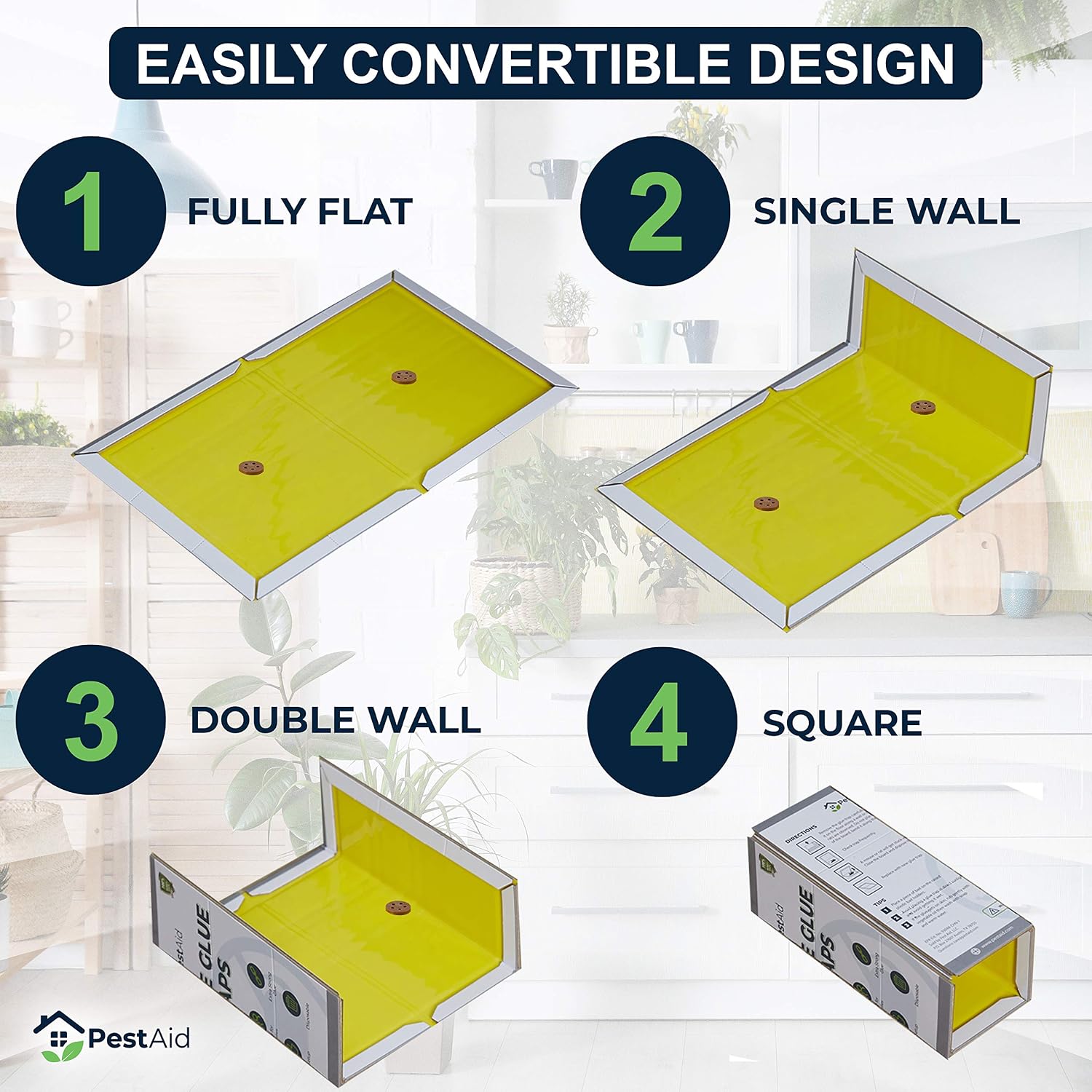 Mouse Glue Traps (5 Pack)- Sticky Mouse Traps Glue Traps for Mice - Rat Glue Traps - Mice Traps Indoor - Mouse Sticky Traps for Mice - Glue Traps for Mice and Rats - Rat Traps Indoor Outdoor