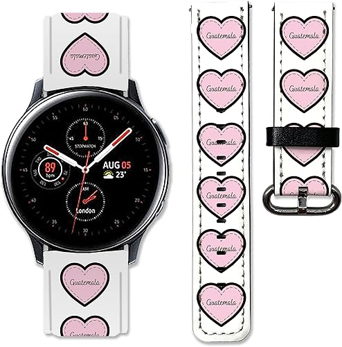 Correa de cuero de repuesto compatible con Samsung Galaxy Watch4 Active 2 1.575 in 1.732 in Galaxy Watch4 Classic Active 2 1.654 in 1.811 in Galaxy