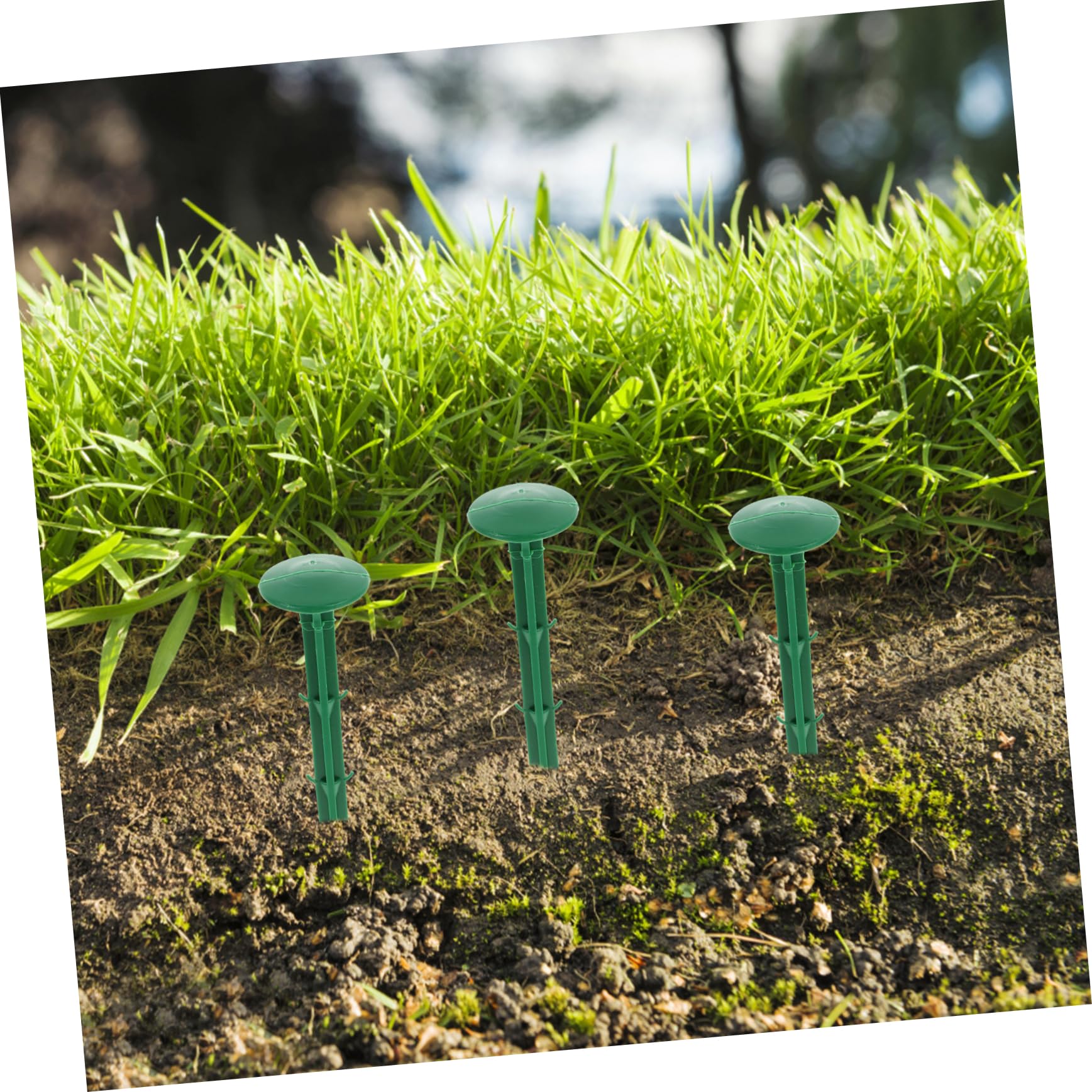 Piquets de Jardin en Plastique Verts 100 Pièces, pour Bâche