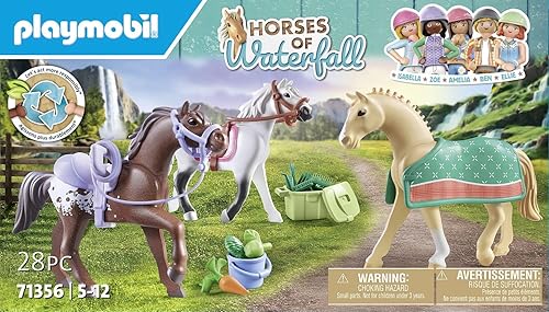 Miniatura 5 de PLAYMOBIL Horses of Waterfall 71356 - Establo para caballos con Amelia y susurro, emocionantes aventuras de caballos, juguetes para niños de 5 años