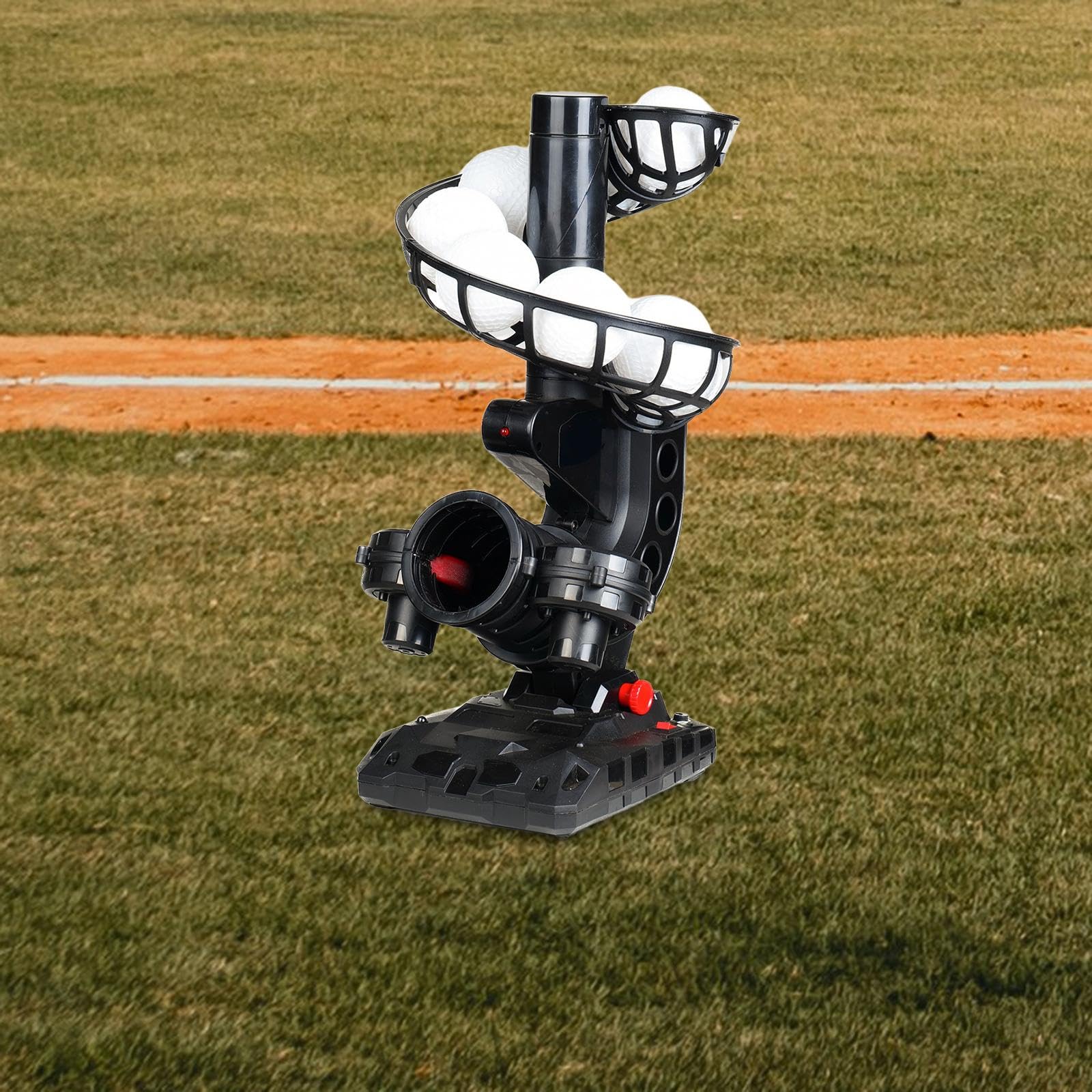 Oshhni Máquina lanzadora de béisbol portátil para práctica de bateo y fildeo en Interiores y Exteriores.