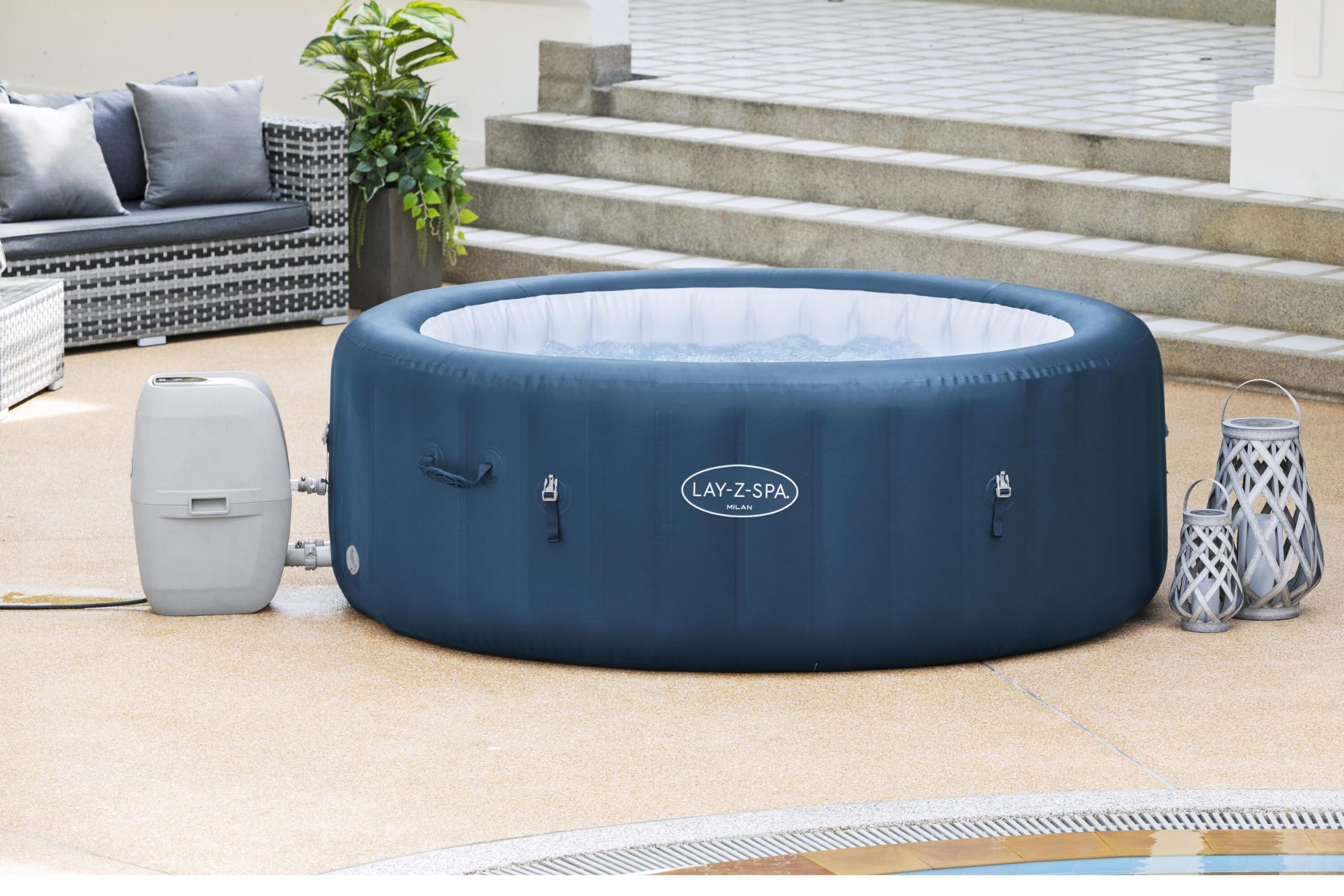Bestway LAY-Z-SPA® Milan Airjet Plus™ 196 x 71 cm, 4-6 personnes