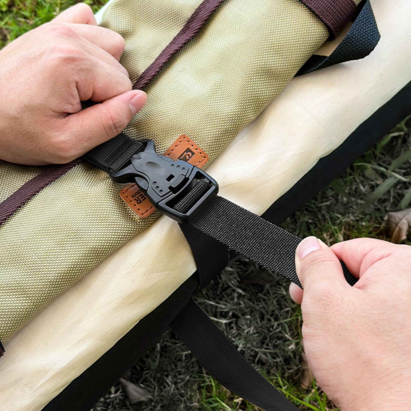 Sangle de bagage, sangle de sac de couchage - Sangle de matériel de camping,Sangle d'emballage de voyage, sangle utilitaire avec boucle, sangle de regroupement de bagages, sangle d'arrimage réglable p