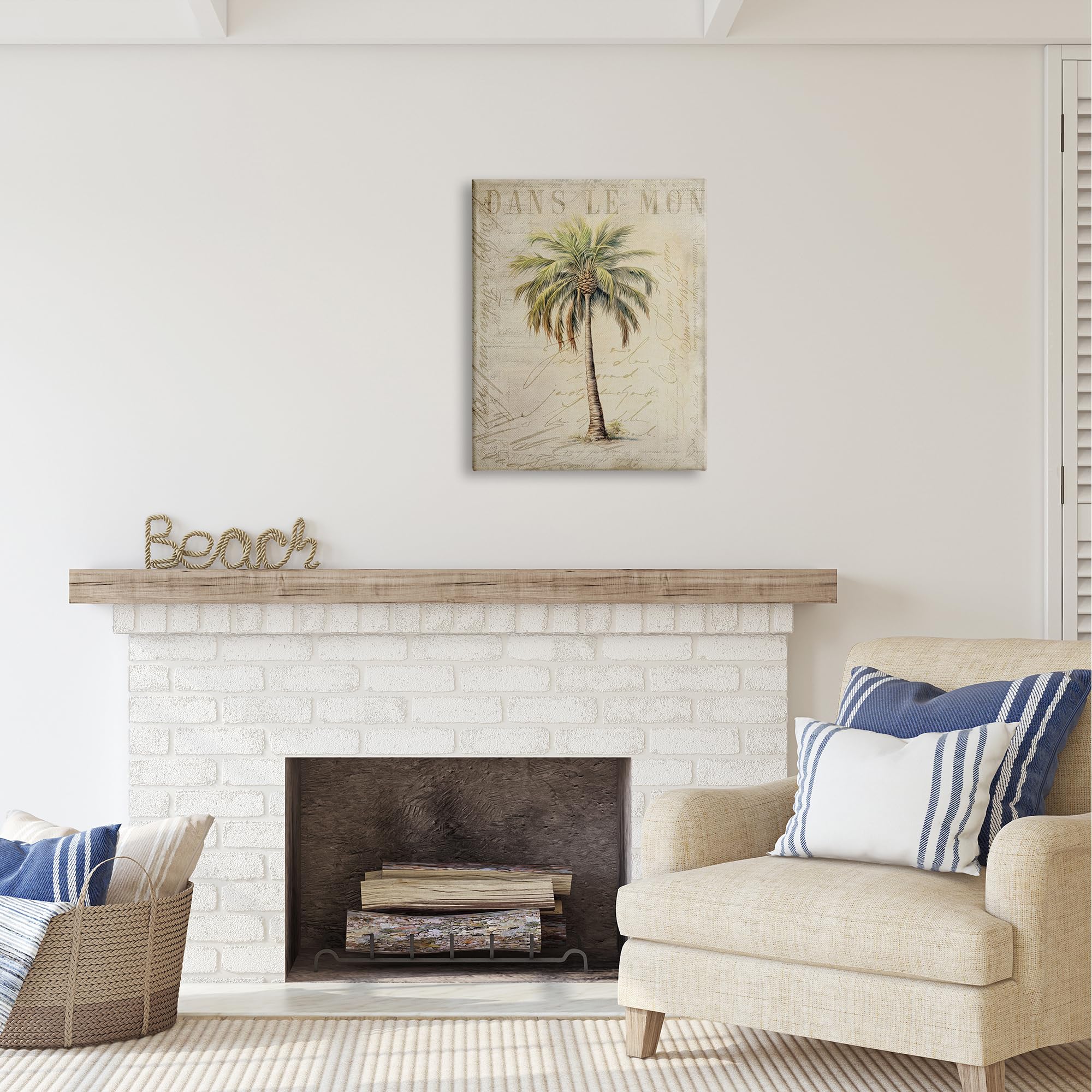 Stupell Industries Vintage Palm Tree Canvas Wall Art by Andrea Haase