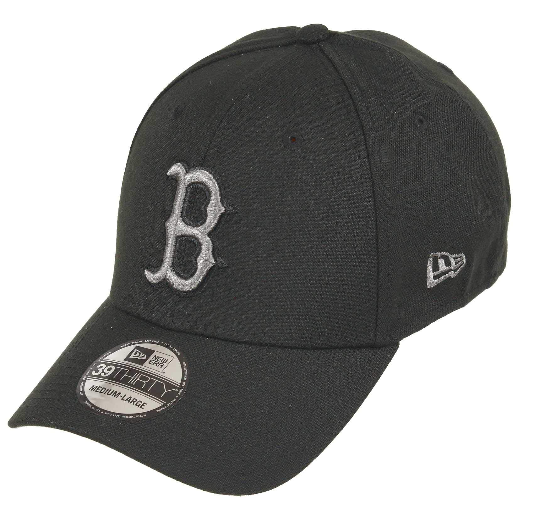 New Era Boston Red Sox 39thirty Stretch Cap MLB Essential Black/Grey - S-M — image 1