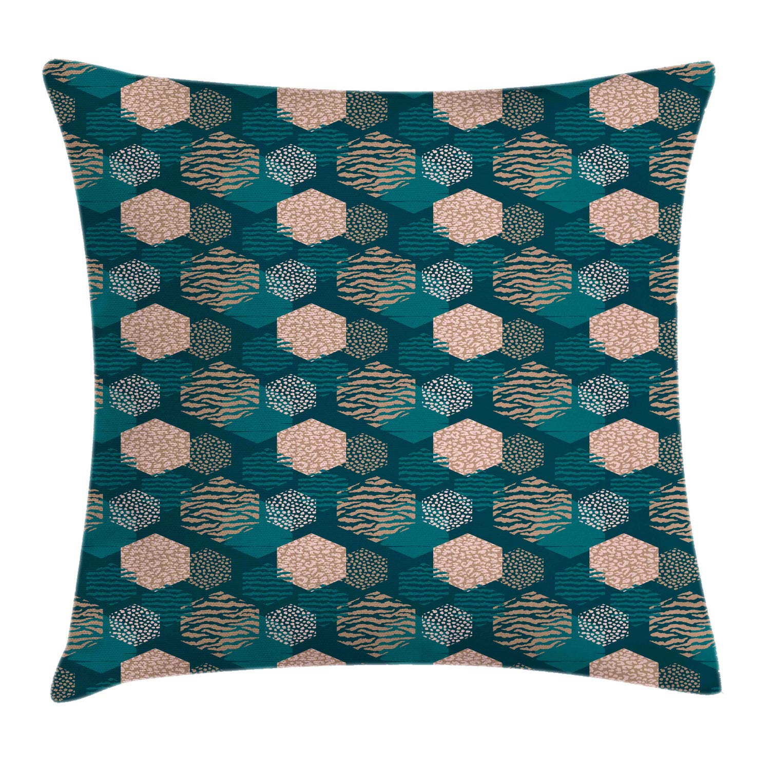 ABAKUHAUS Federa Cuscino 60x60 Cm, Cielo E Nuvole Pastello, Stampa Fronte Retro, Blu Pallido, Morbida E Lavabile