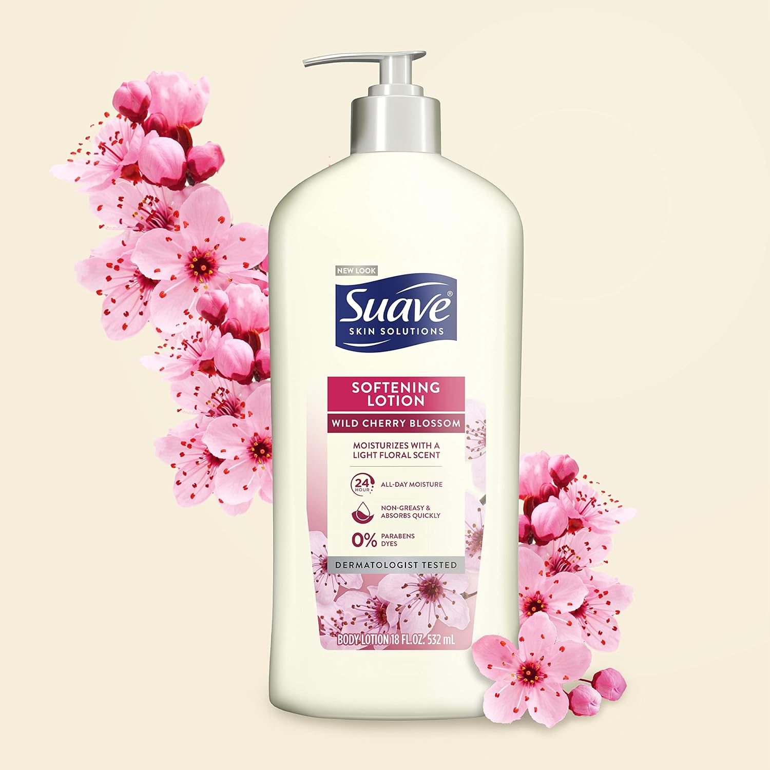 Suave Skin Lotion 18 Ounce Pump Softening Wild Cherry Blossom - Image 5