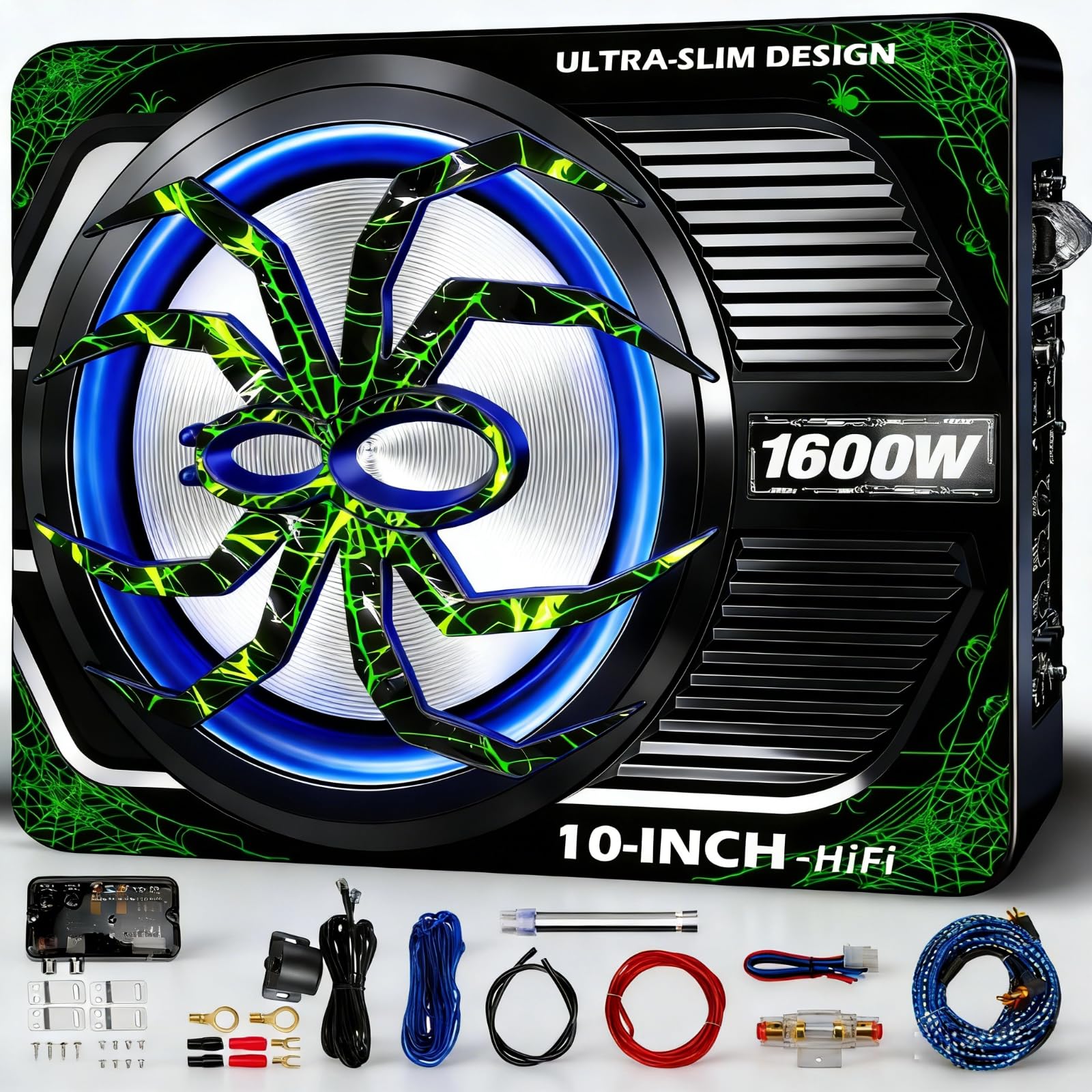 WDiYA 2026 Upgraded 1600W Car Subwoofer