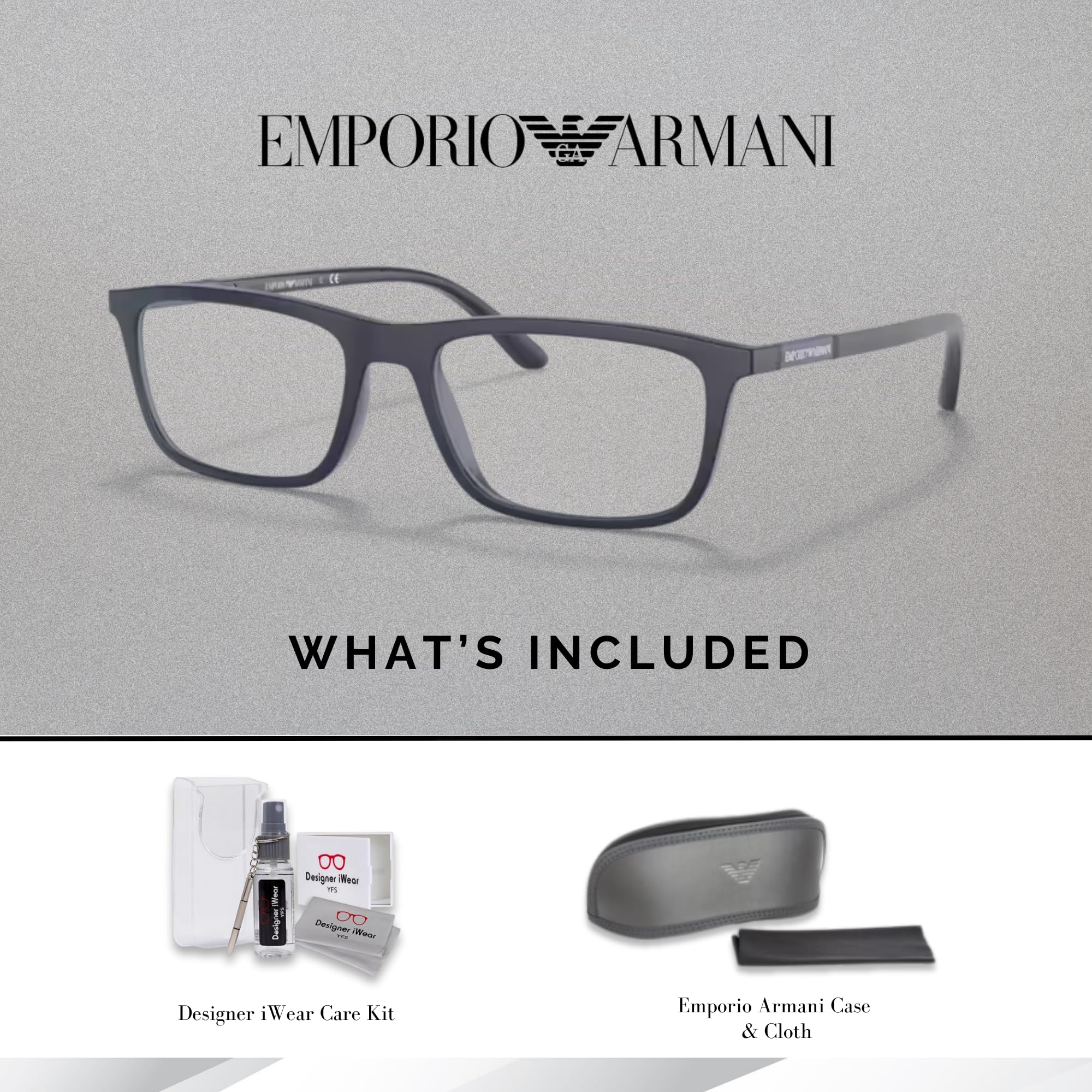 Gucci Demo Rectangular Men's Eyeglasses GG1117O 001 56