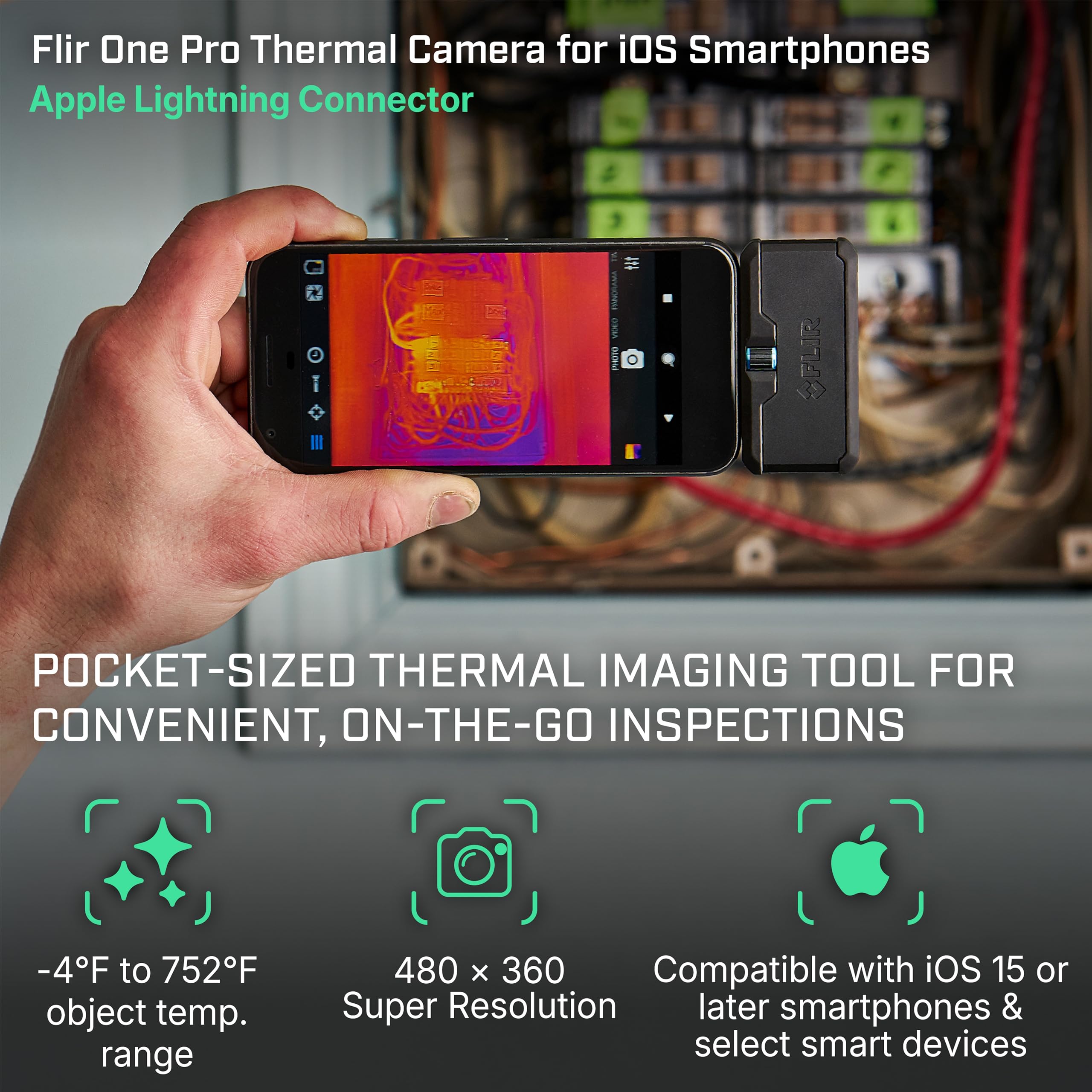 FLIR ONE Pro – Câmera de imagem térmica para smartphones iOS