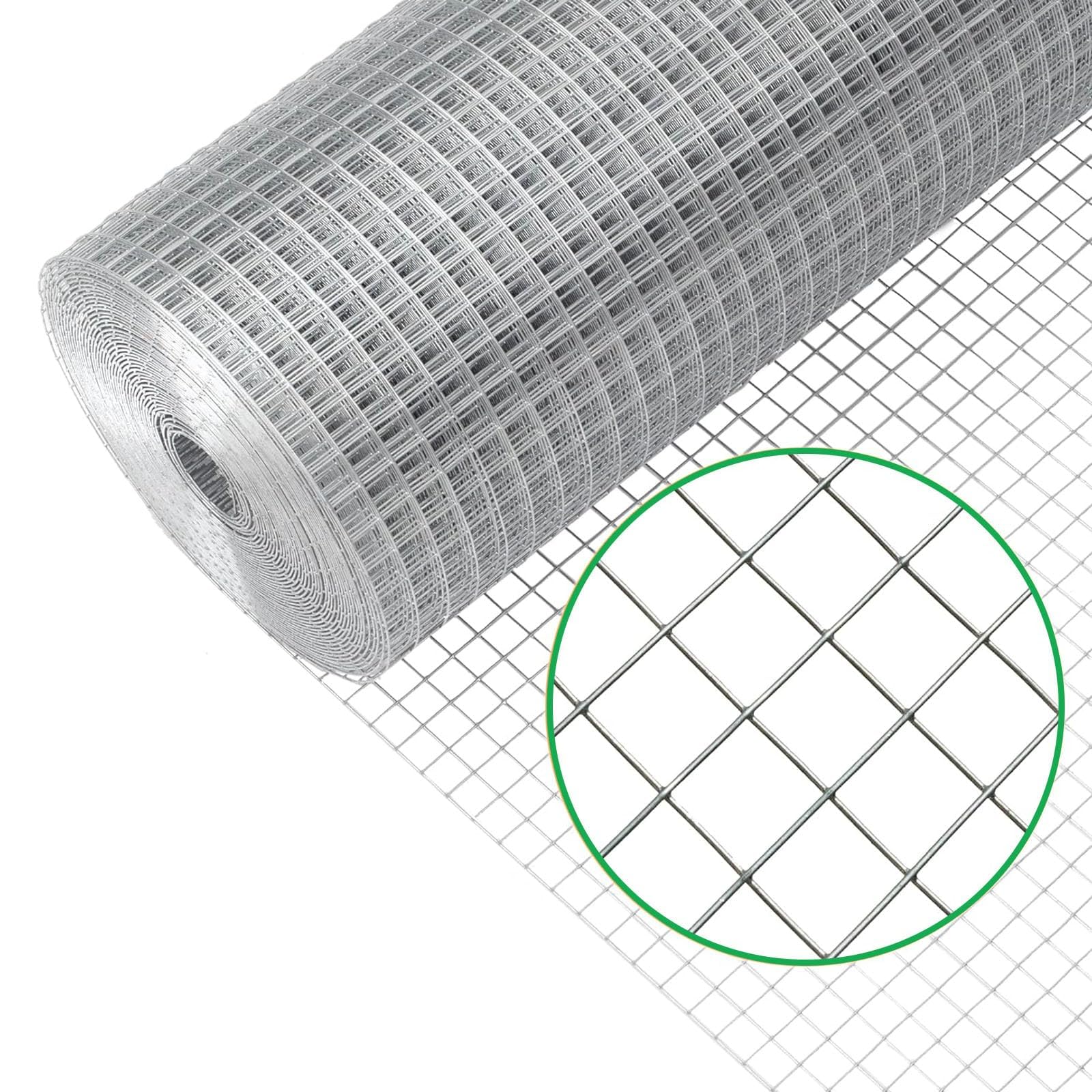 Wühlmausgitter 100 cm x 10 m, Drahtgitter feinmaschig, 6,3 mm Maschenweite, 0,55 mm Drahtstärke, verzinkter Maschendraht für Hochbeet, Volierendraht und Kaninchendraht