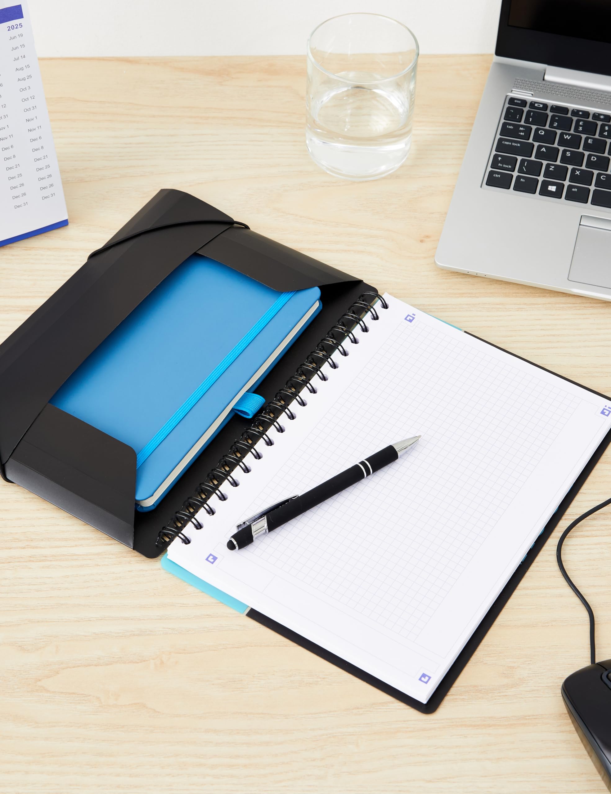 Oxford Nomadbook Cahier Spirale 17,6 x 25 cm 160 Pages Petits Carreaux Polypro