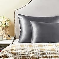 Vista 8 de BEDELITE Funda de almohada de satén para cabello y piel, súper suave similar a las fundas de almohada de seda, paquete de 4 con cierre de sobre