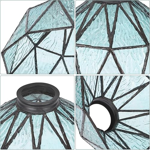 Miniatura 3 de BESTOYARD Lámpara de cristal de reemplazo de pantalla de vidrieras lámpara de pared lámpara de lámpara de decoración retro bombillas de luz de noche