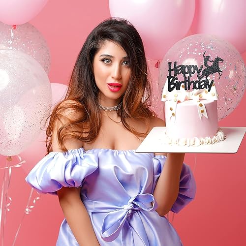 Miniatura 4 de Decoración de pastel de vaquero con temática de vaquero brillante para hombres, niñas, niños, fiesta de cumpleaños, eventos deportivos, suministros