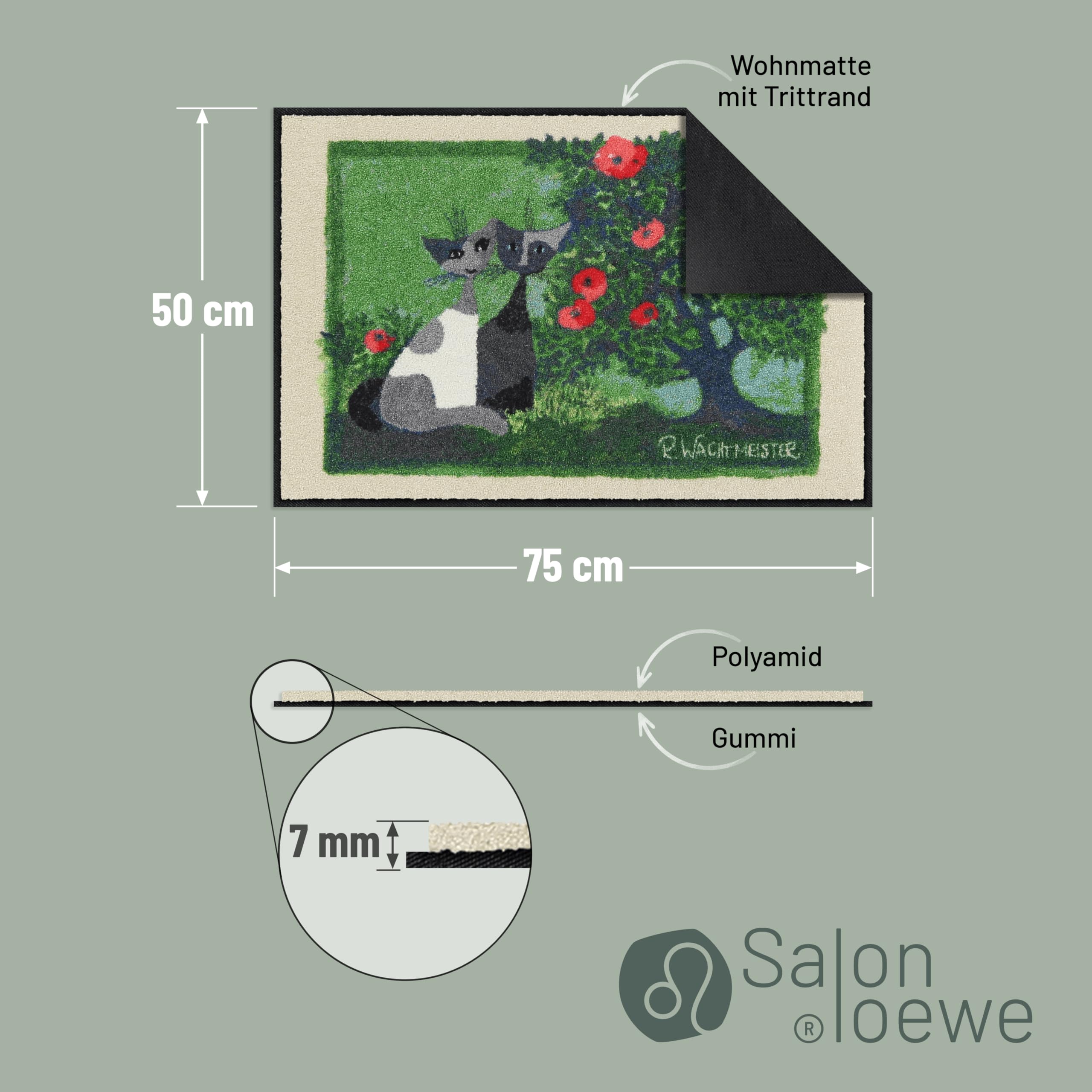 Salonloewe Fussmatte Adamo ed Eva I Schmutzfangmatte & Fußabtreter für Innen 50 x 75 cm