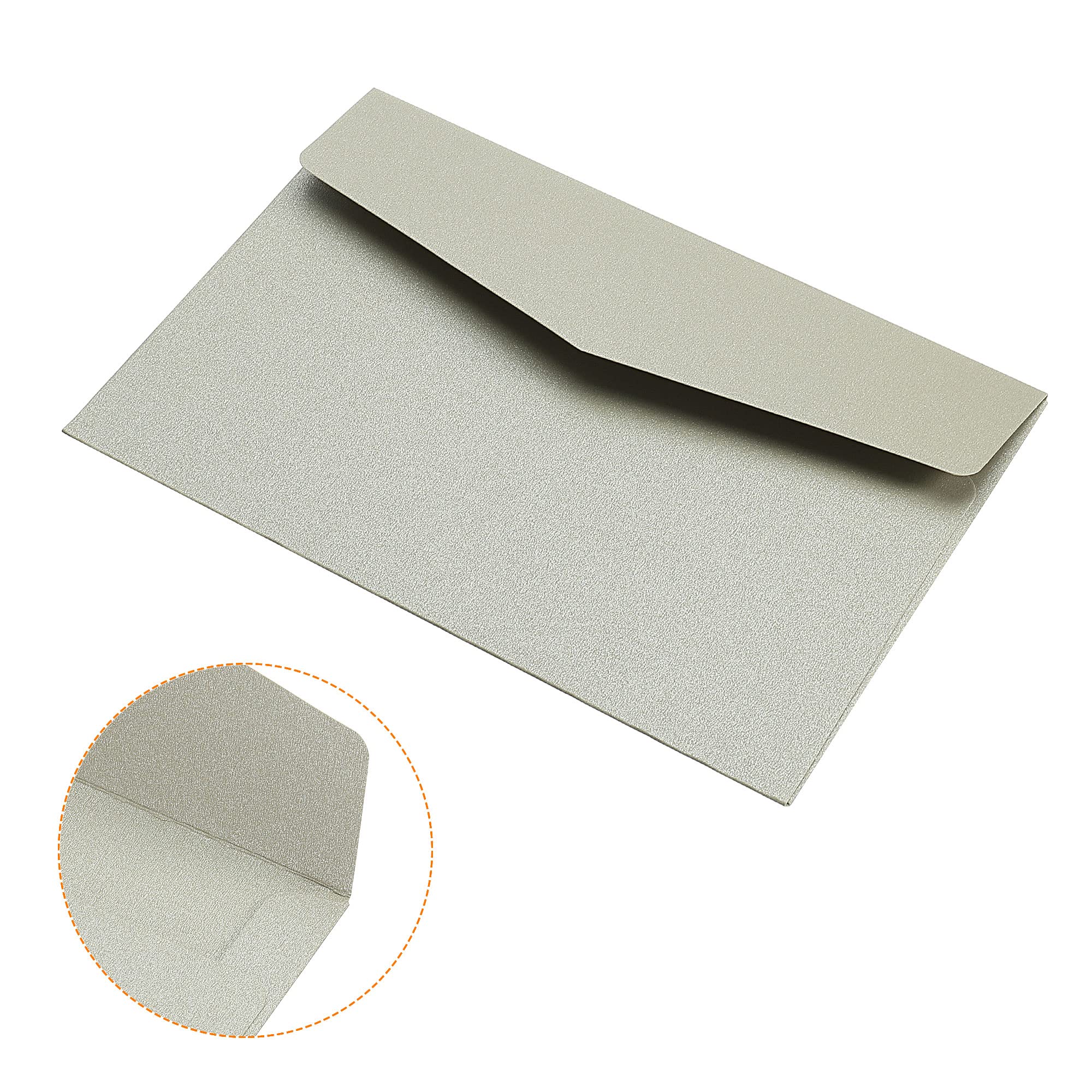 PATIKIL Invitations Envelopes, 10 Pack Colorful Blank Cards for Birthdays Wedding Silver - Image 4