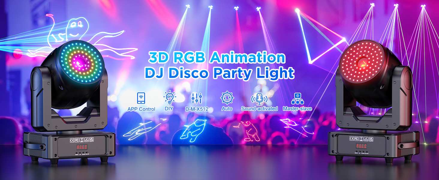 Amazon.com: 120W Moving Head Light RGB Stage Animation 3D Laser