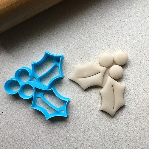 Miniatura 3 de Sweet Prints Inc Holly with Berries Cookie Cutter - Dishwasher Safe