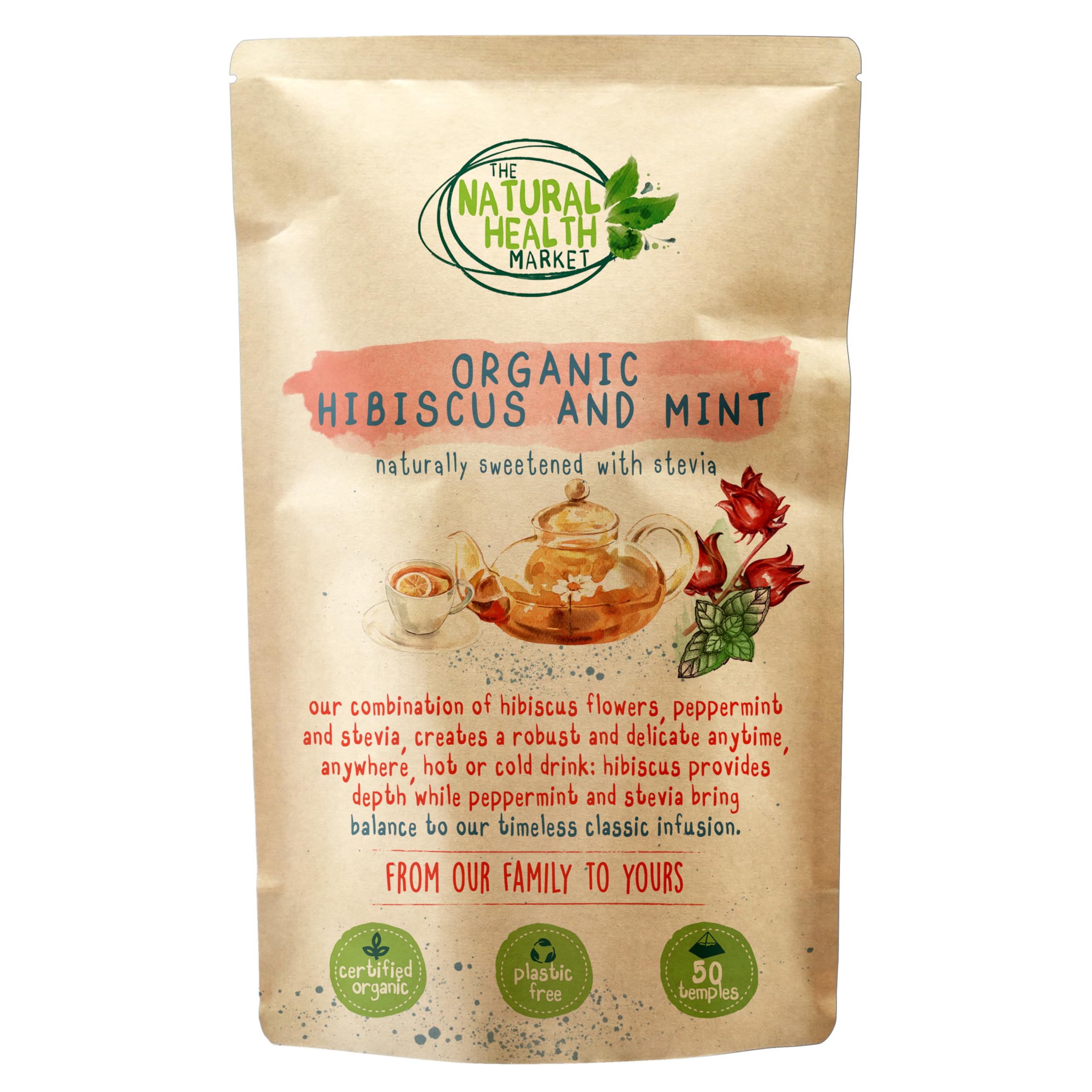 Organic Ginger Tea Bags – Strong Pure Ginger Root Herbal Tea – Plastic-Free & Caffeine-Free – Soil Association Organic – 50 Compostable Tea Bags – The Natural Health Market — view 20