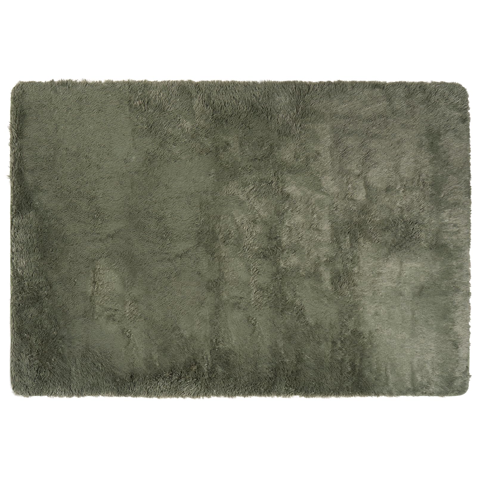 Sienna Rugs Living Room, Super Soft Fluffy Area Rugs for Bedroom Home Decorations Anti Slip Non Shedding Small Rug Modern Shaggy Bedside Rug Modern Thick Pile Carpet, Woodland Green - 80 x 150cm โ image 1