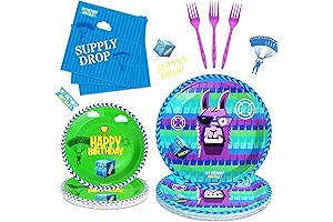 64-Piece Fortnite Party Supplies Bundle for an Epic Birthday Celebration