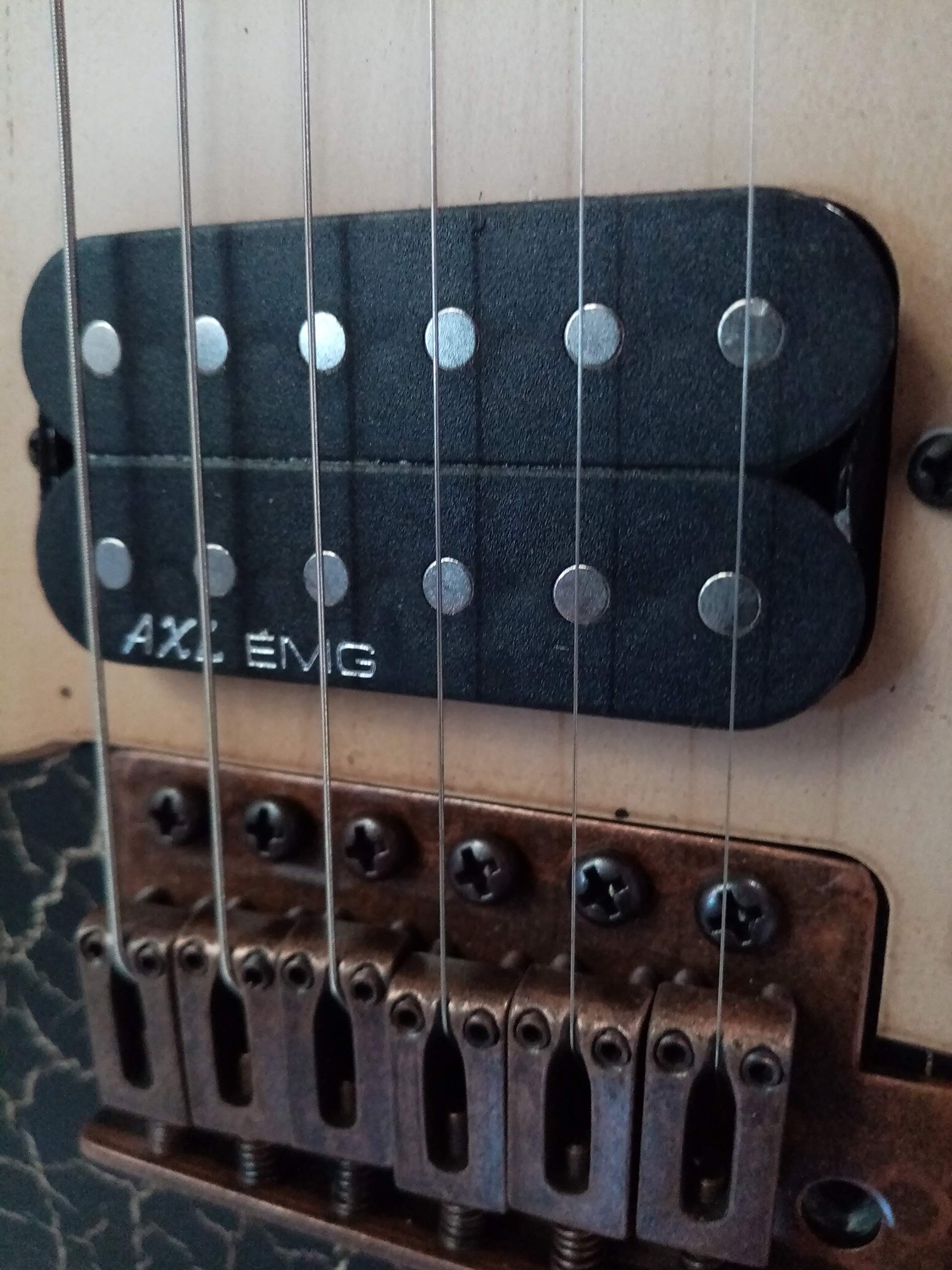 AXL Badwater Guitarra elétrica SRO, preto craquelado : Amazon.com
