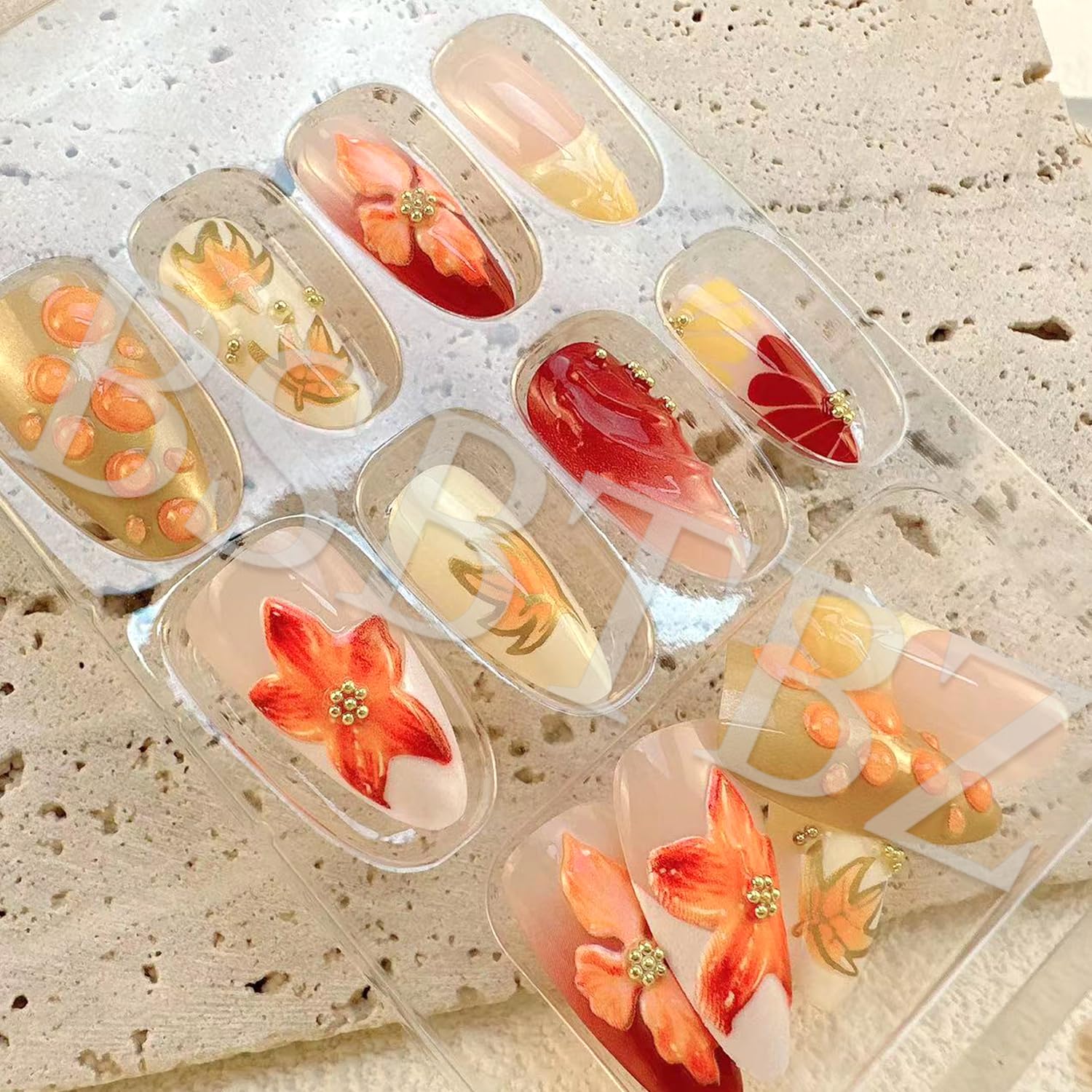 30pcs Autumn Maple Leaf Press-On Nails - Image 4