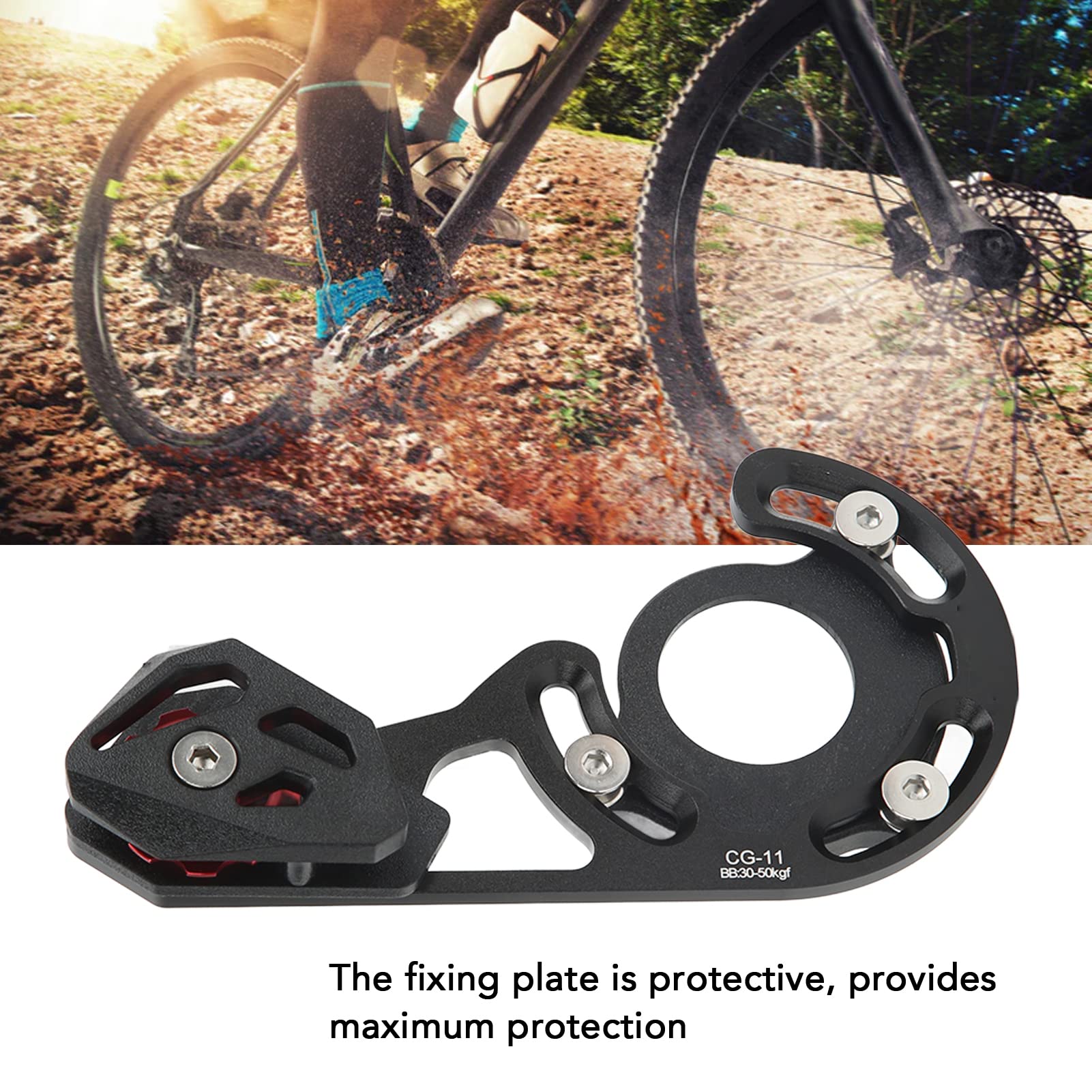 Guida Catena per Bici, Protettore Catena per Bici in Lega di Alluminio, Stabilizzatore per Catene Ultraleggere per Puleggia Bici, Paracatena di Ricambio per Bici da