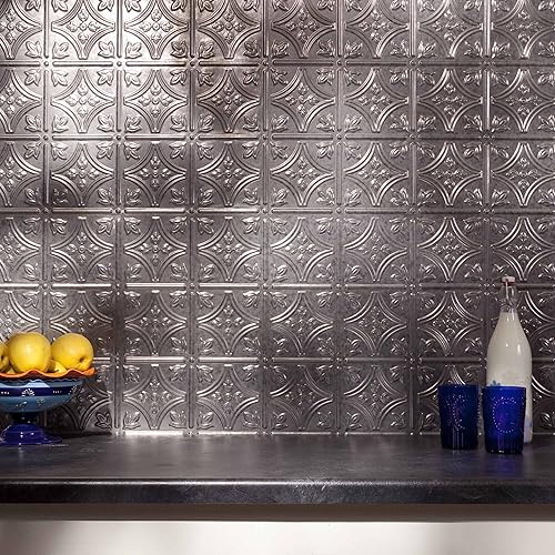 Miniatura 16 de FASÄDE Kit decorativo para salpicaduras de vinilo de estilo tradicional y patrón 1 de 15 pies cuadrados en peltre ahumado Smoked Pewter,Bronce