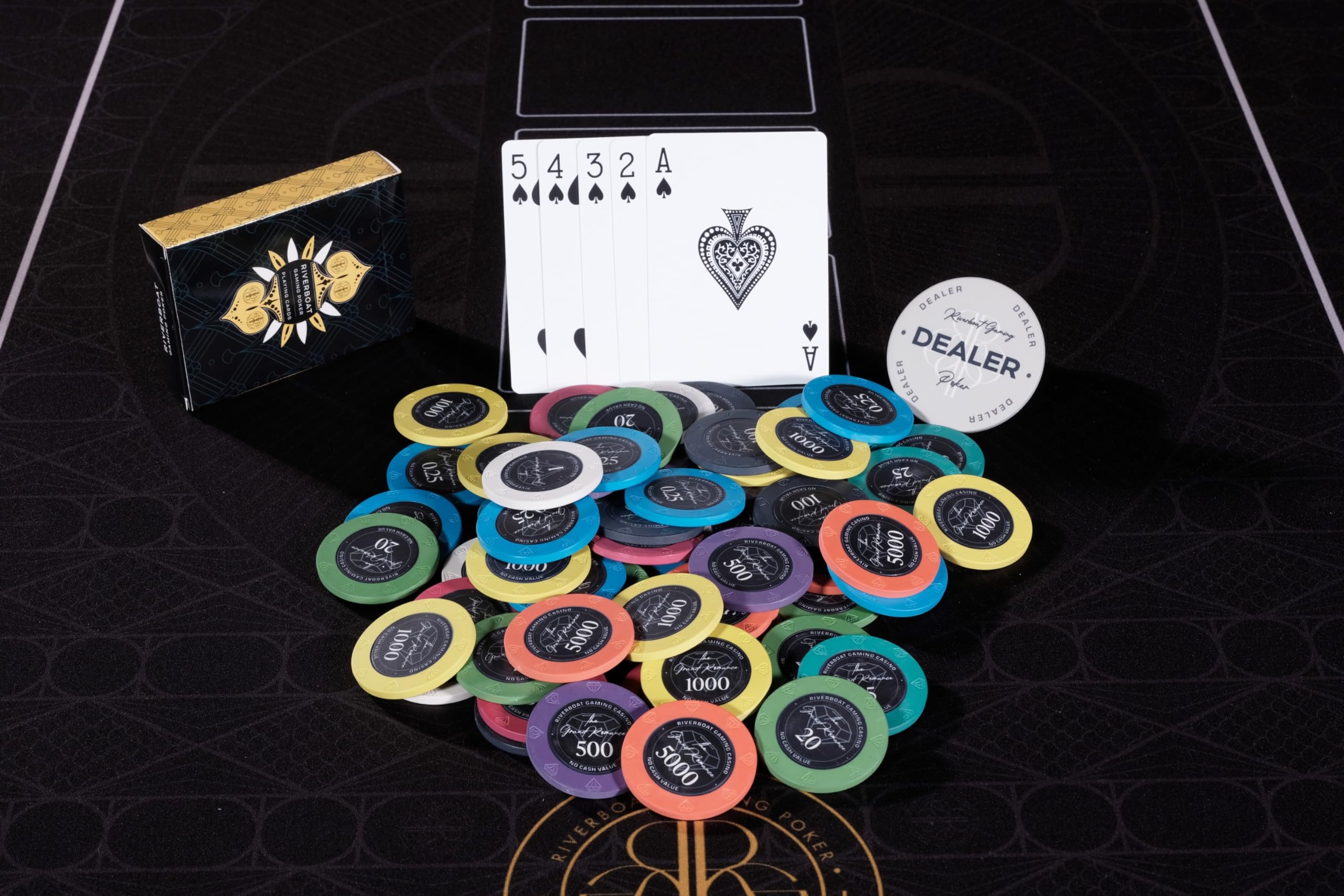 Grand Romance Tournament Poker Chipset - 10g 500 Stück nummerierte Poker Chips - Niedrige Einsätze