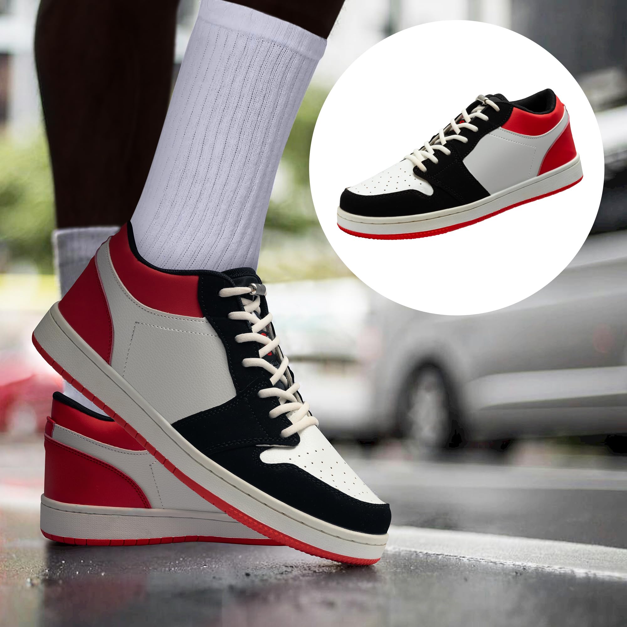 Elastic Shoe Laces — No Tie Shoelaces Adults, No Tie Shoe Laces for Kids, Lock Laces, Shoe Laces for Sneakers No Tie (White)