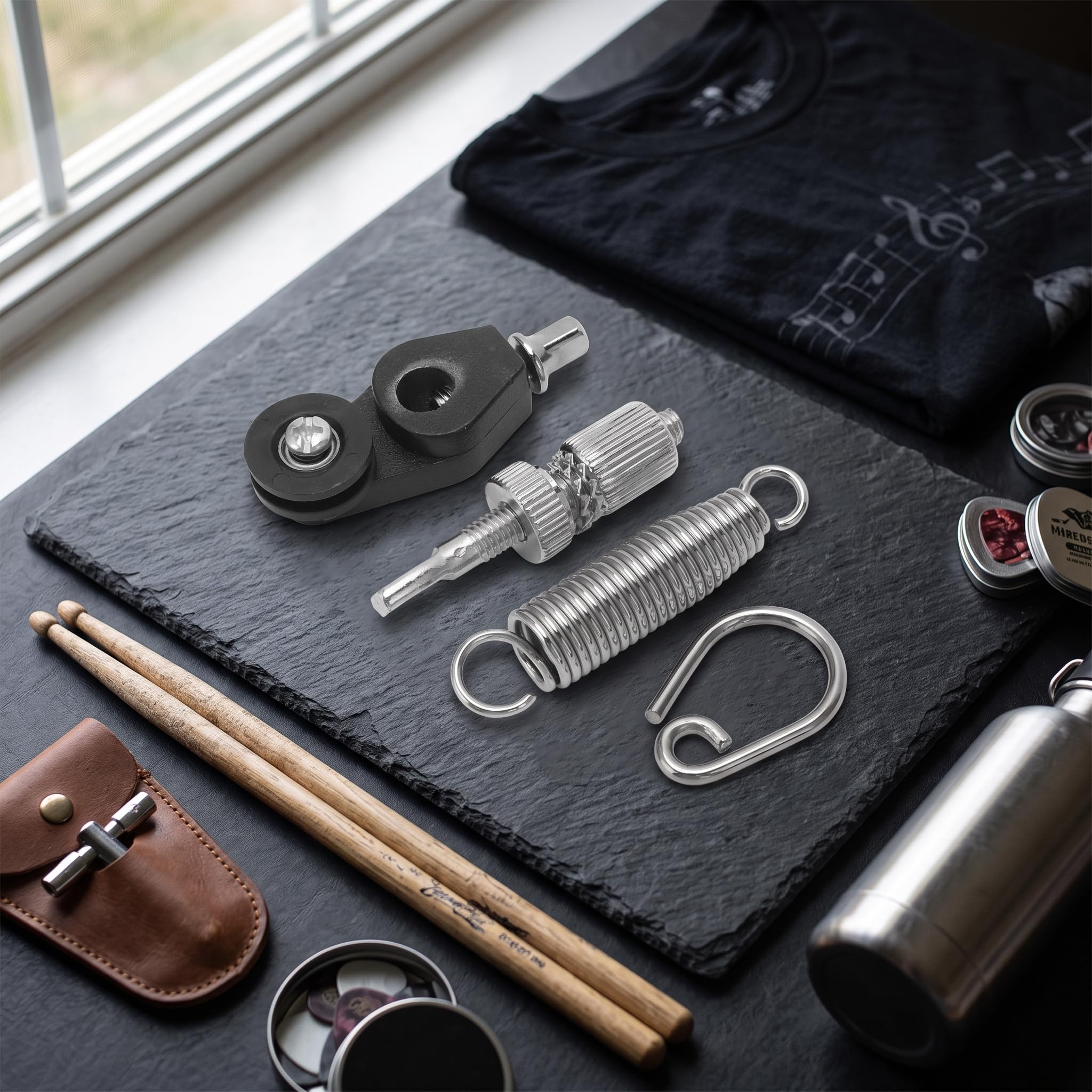Kit de Pédale de Pied de Grosse Caisse, Accessoire D'instrument à Crochet à Ressort en Métal, Pédales de Grosse Caisse pour Jouer des Performances