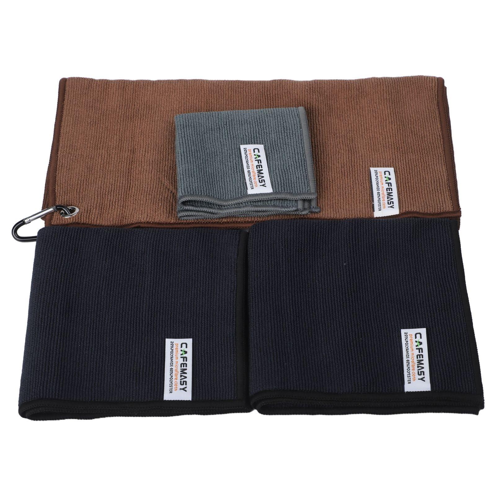 ZYWUOY Panni in microfibra per la pulizia dell'espresso, antigraffio e assorbenti, per macchina del caffè, bar, cucina, confezione da 4, grigio, blu, marrone
